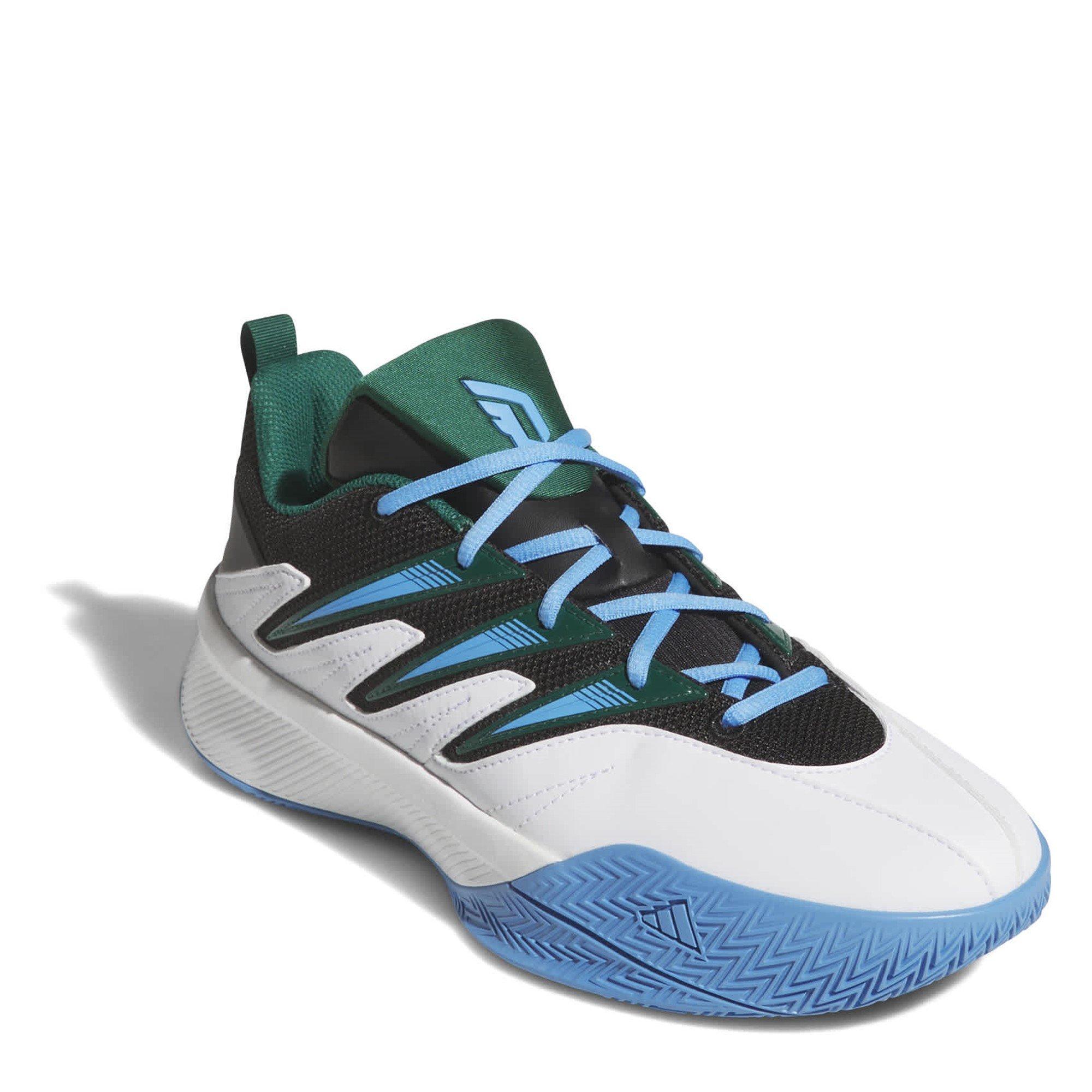 White/Green/Bl - adidas - Unisex Kids Dame Crtd Basketball Trainers - 3
