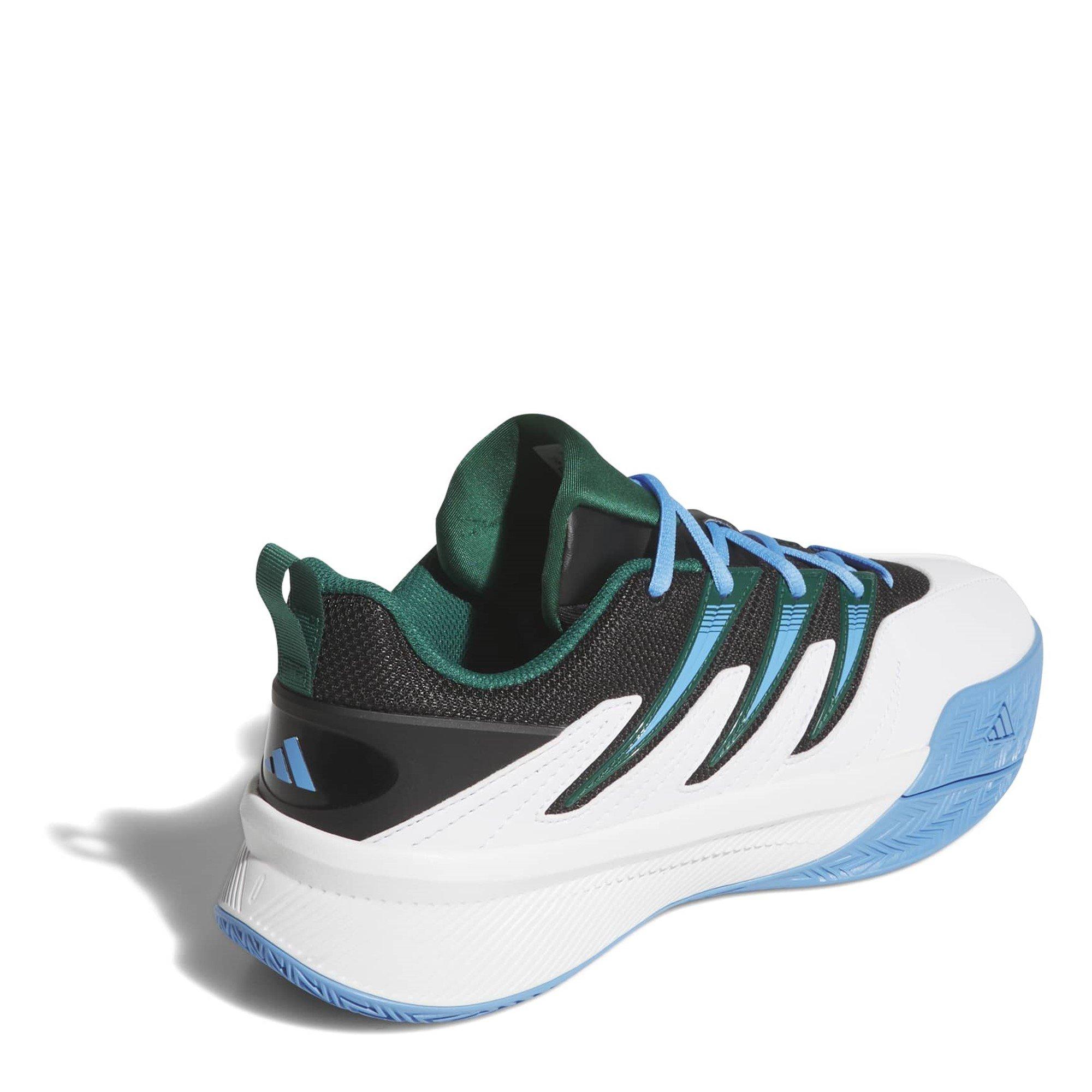 White/Green/Bl - adidas - Unisex Kids Dame Crtd Basketball Trainers - 4