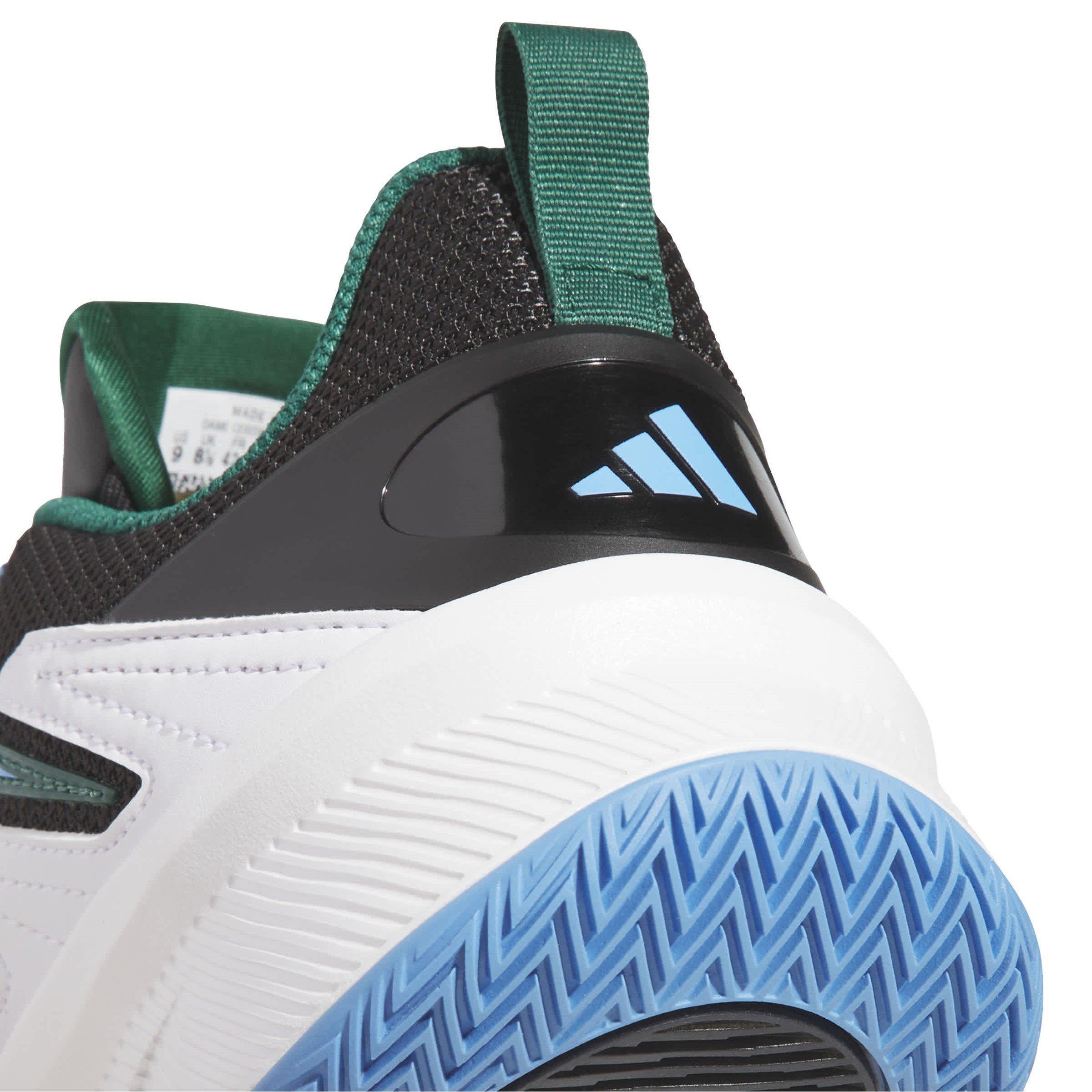 White/Green/Bl - adidas - Unisex Kids Dame Crtd Basketball Trainers - 7