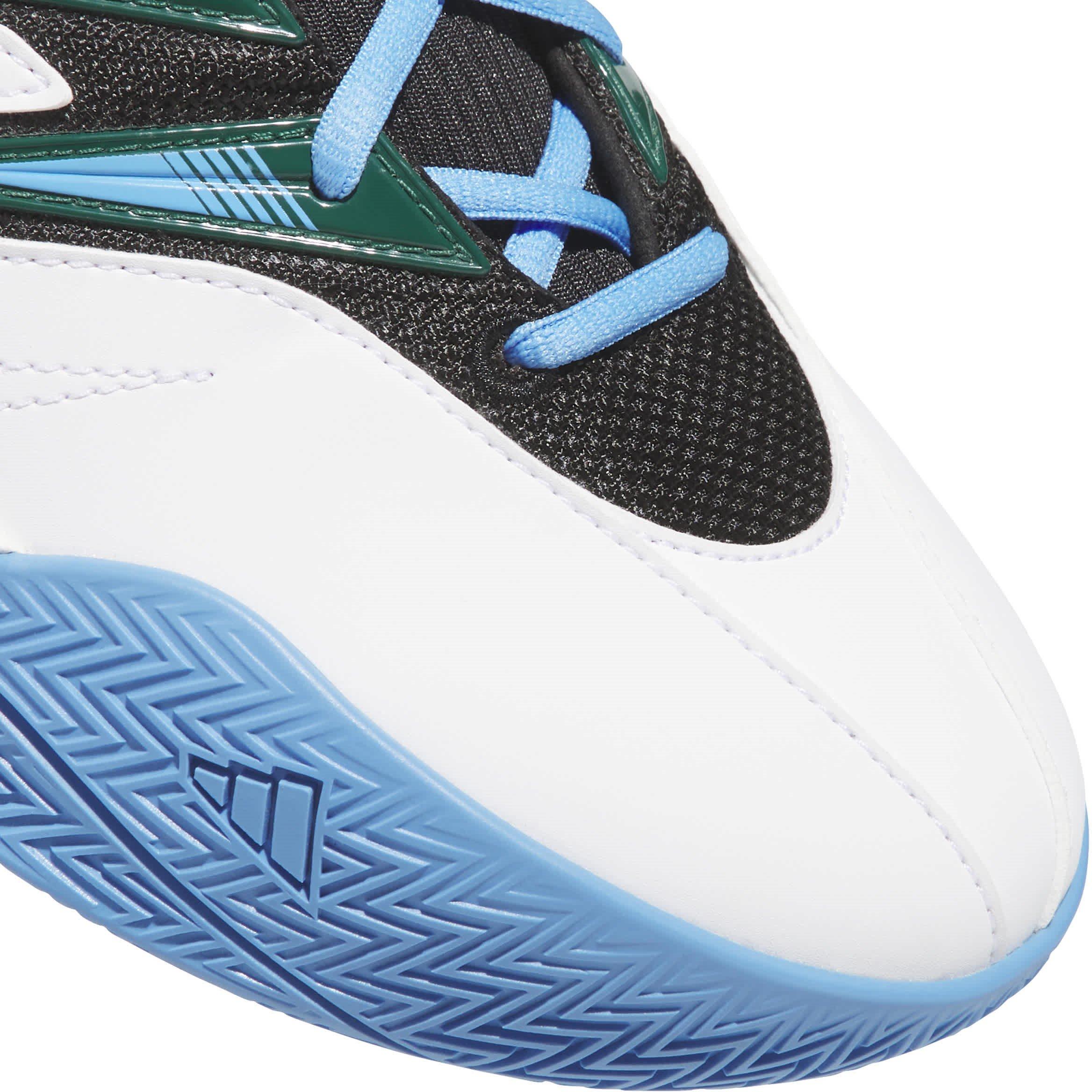 White/Green/Bl - adidas - Unisex Kids Dame Crtd Basketball Trainers - 8