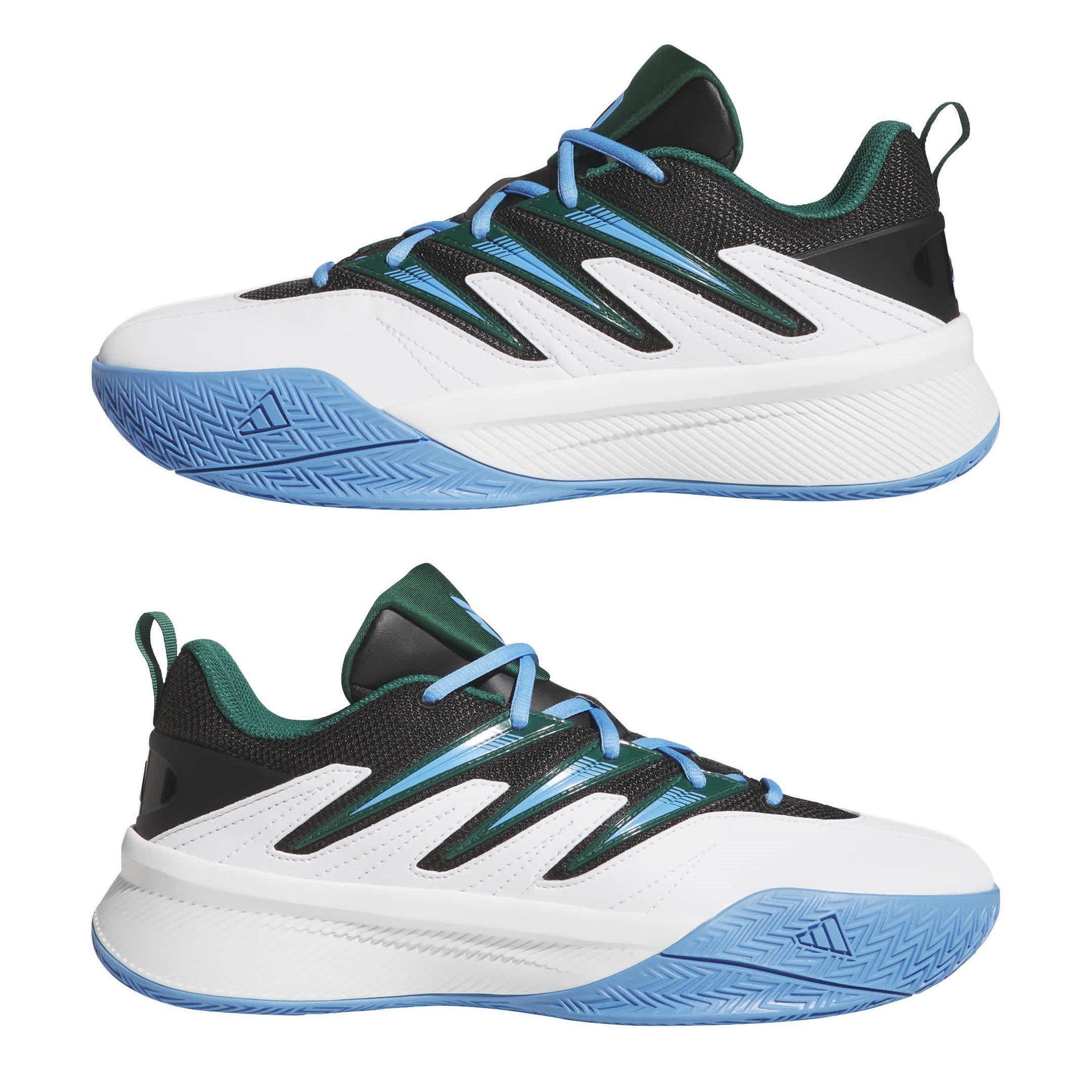 White/Green/Bl - adidas - Unisex Kids Dame Crtd Basketball Trainers - 9