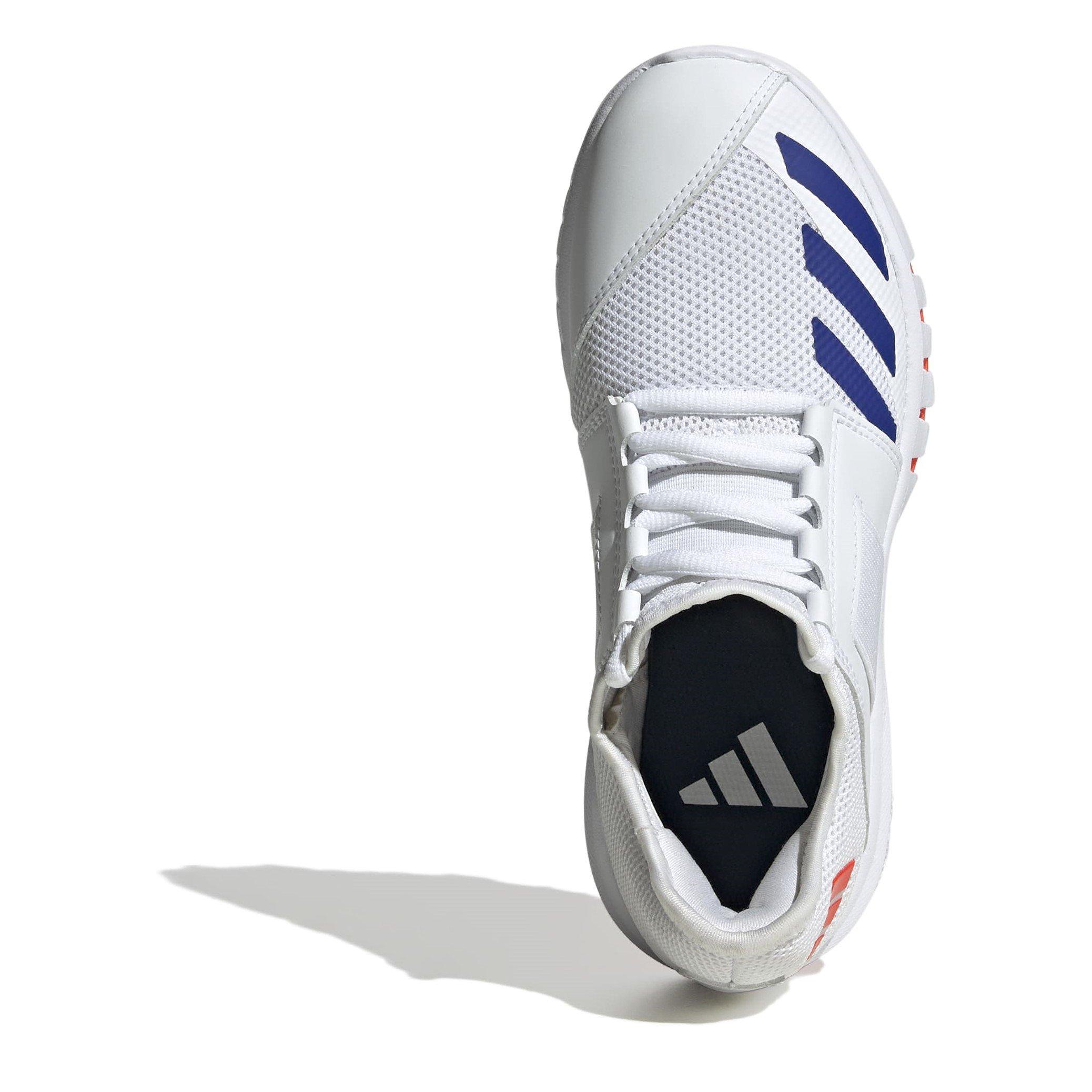 Weiß/Blau - adidas - Howzat Spike Junior 20 Cricket Shoes - 5