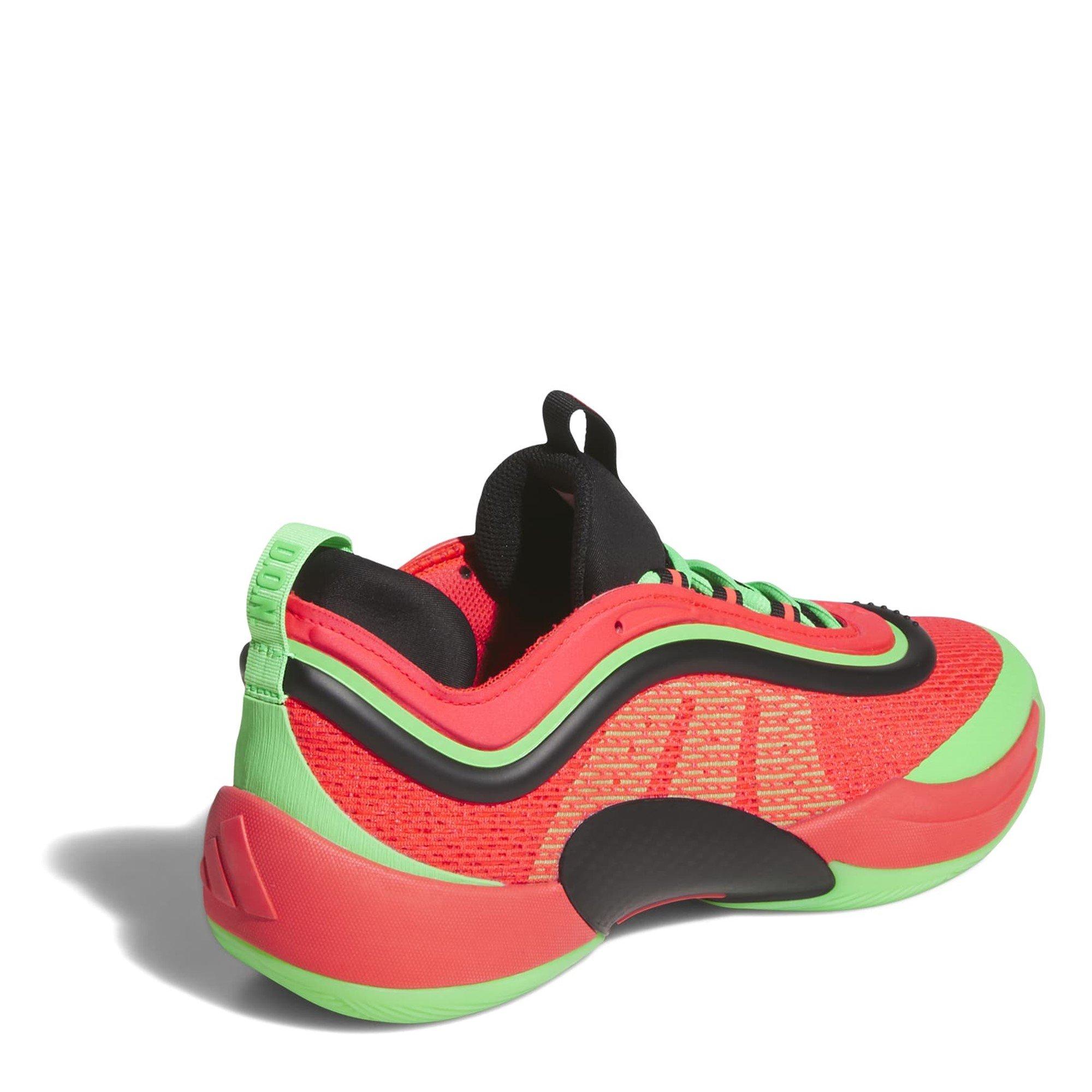 Red/Black/Green - adidas - Kids' DON Issue Basketball Trainers - 4