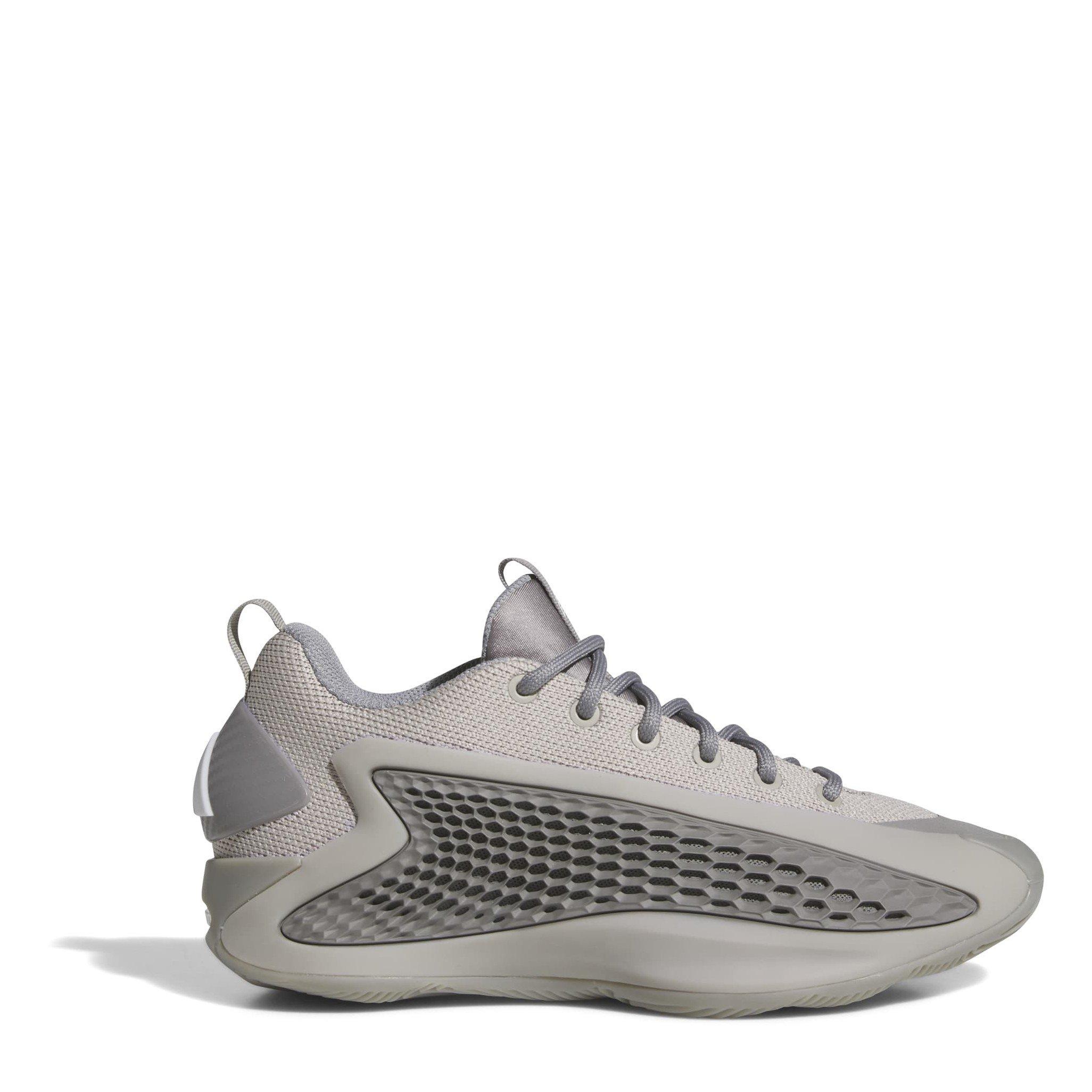 Cinza Metálico/Branco - adidas - Unisex Kids' A Edwards Basketball Trainers - 1