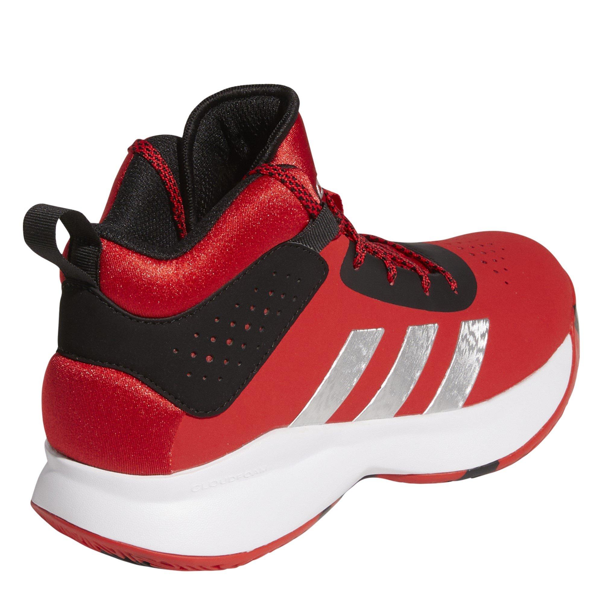 Red/Slv/Blk - adidas - Cross Em Up 5 K Wide Shoes - 4