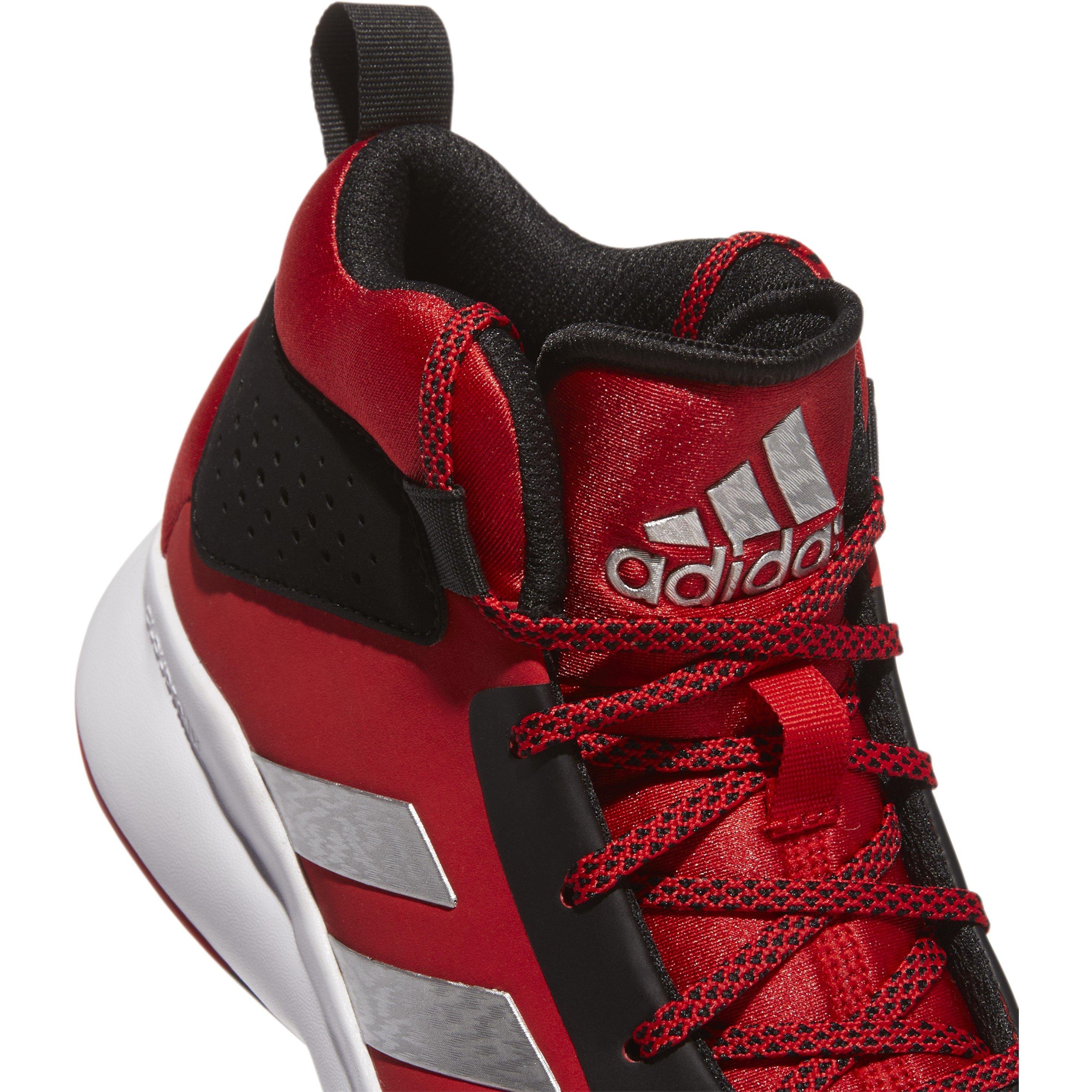 Red/Slv/Blk - adidas - Cross Em Up 5 K Wide Shoes - 7