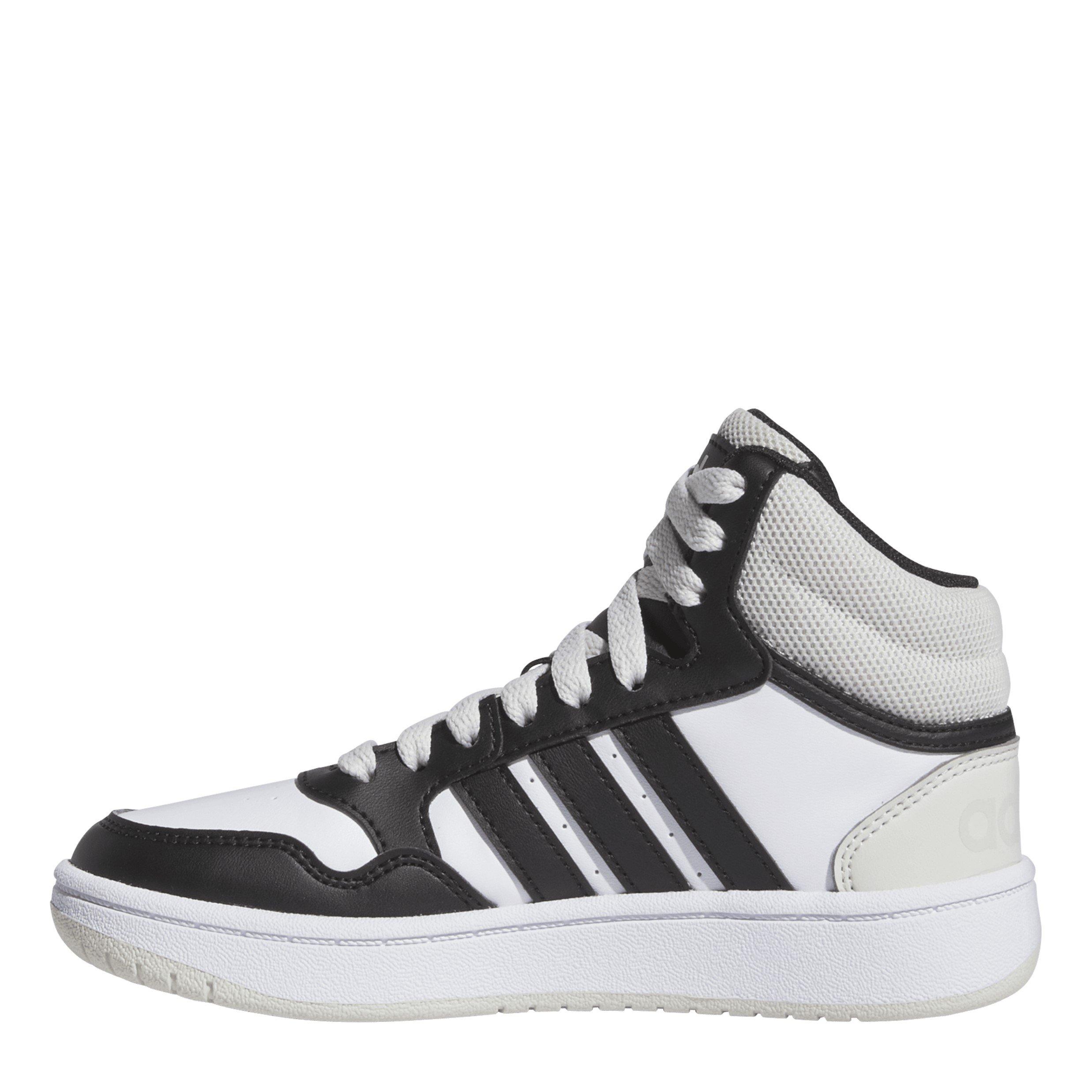 Orbgry/Blk/Wht - adidas - Hoops 3.0 Mid K Basketball Trainers Unisex Kids - 2