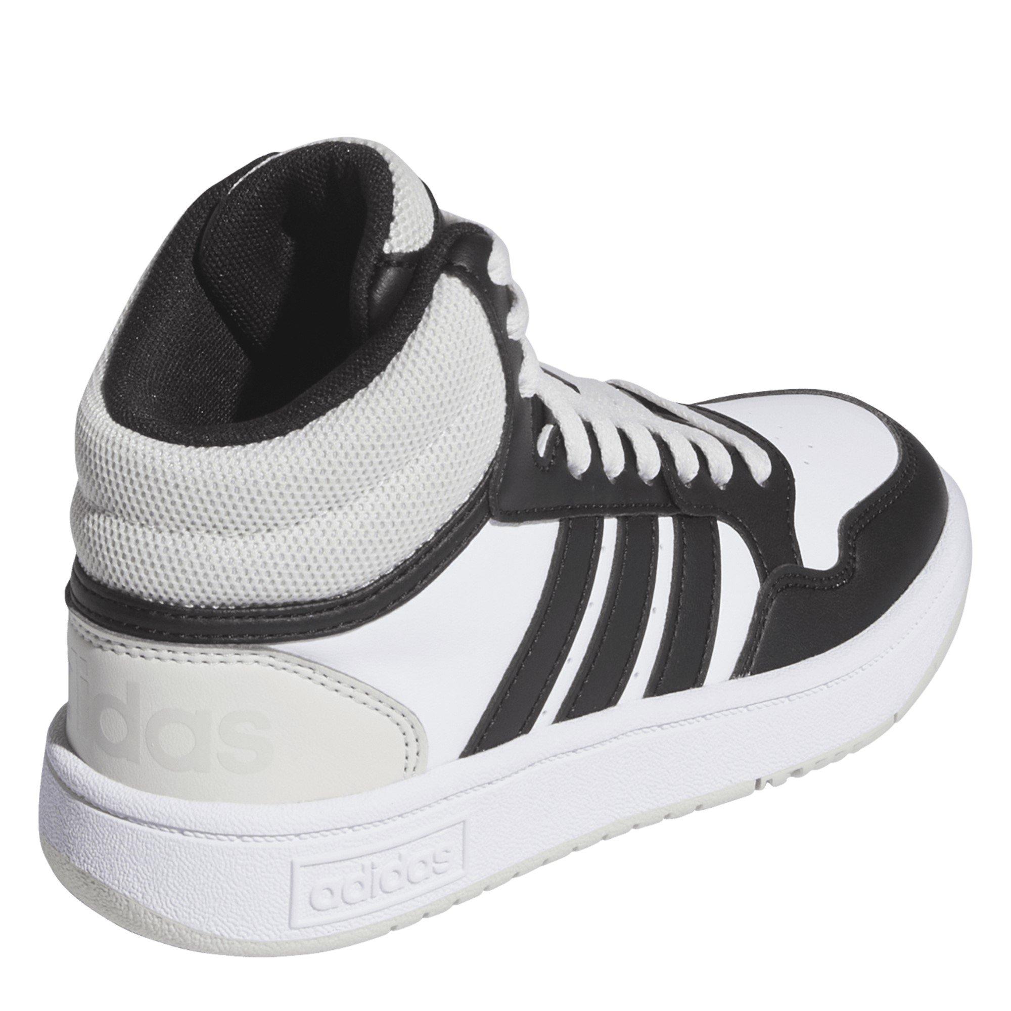 Orbgry/Blk/Wht - adidas - Hoops 3.0 Mid K Basketball Trainers Unisex Kids - 4