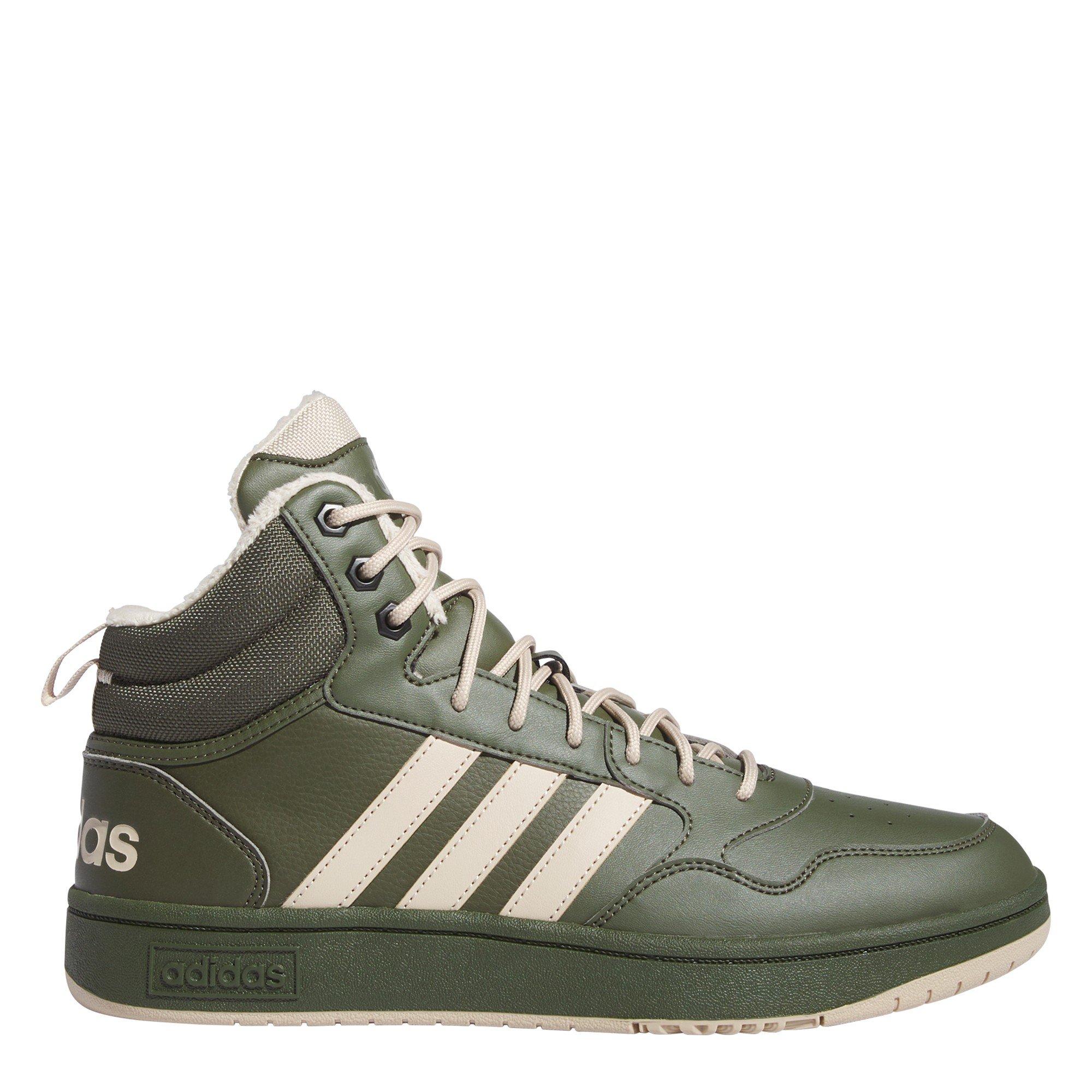 Adidas Boys Hoops 3.0 Mid Wtr Basketball Trainers - Night Cargo - 3.5 (36)