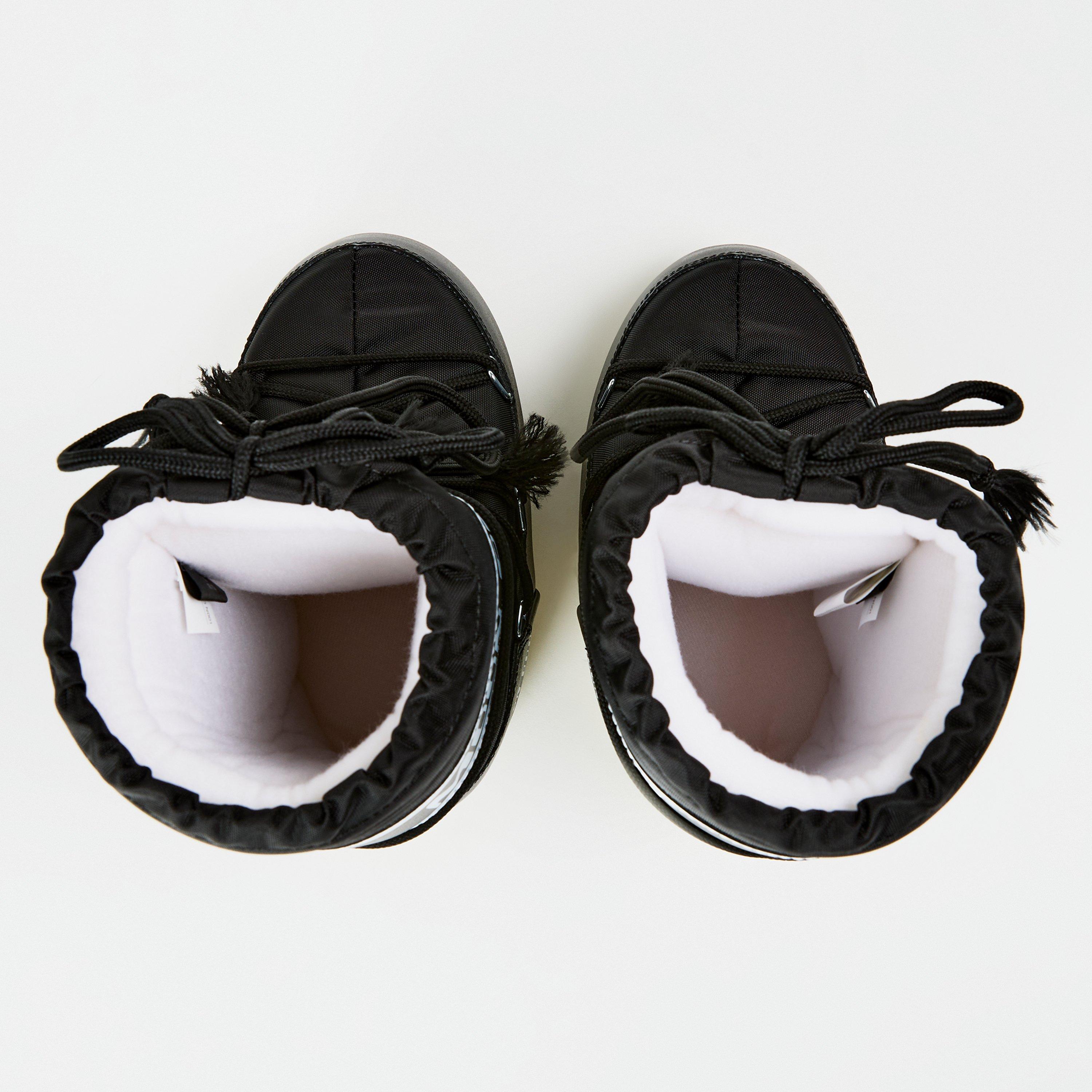 Black N001 - Moon Boot - Unisex Kids' Icon Snow Boots - 4