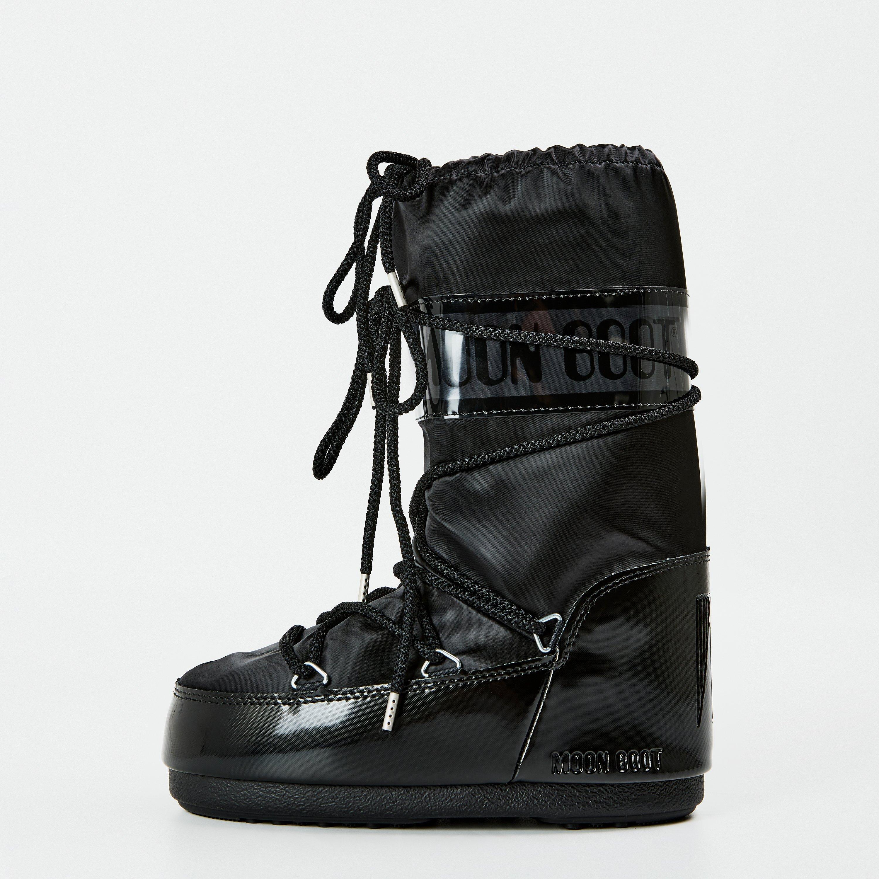 Black N001 - Moon Boot - Unisex Kids' Icon Glance Snow Boots - 2