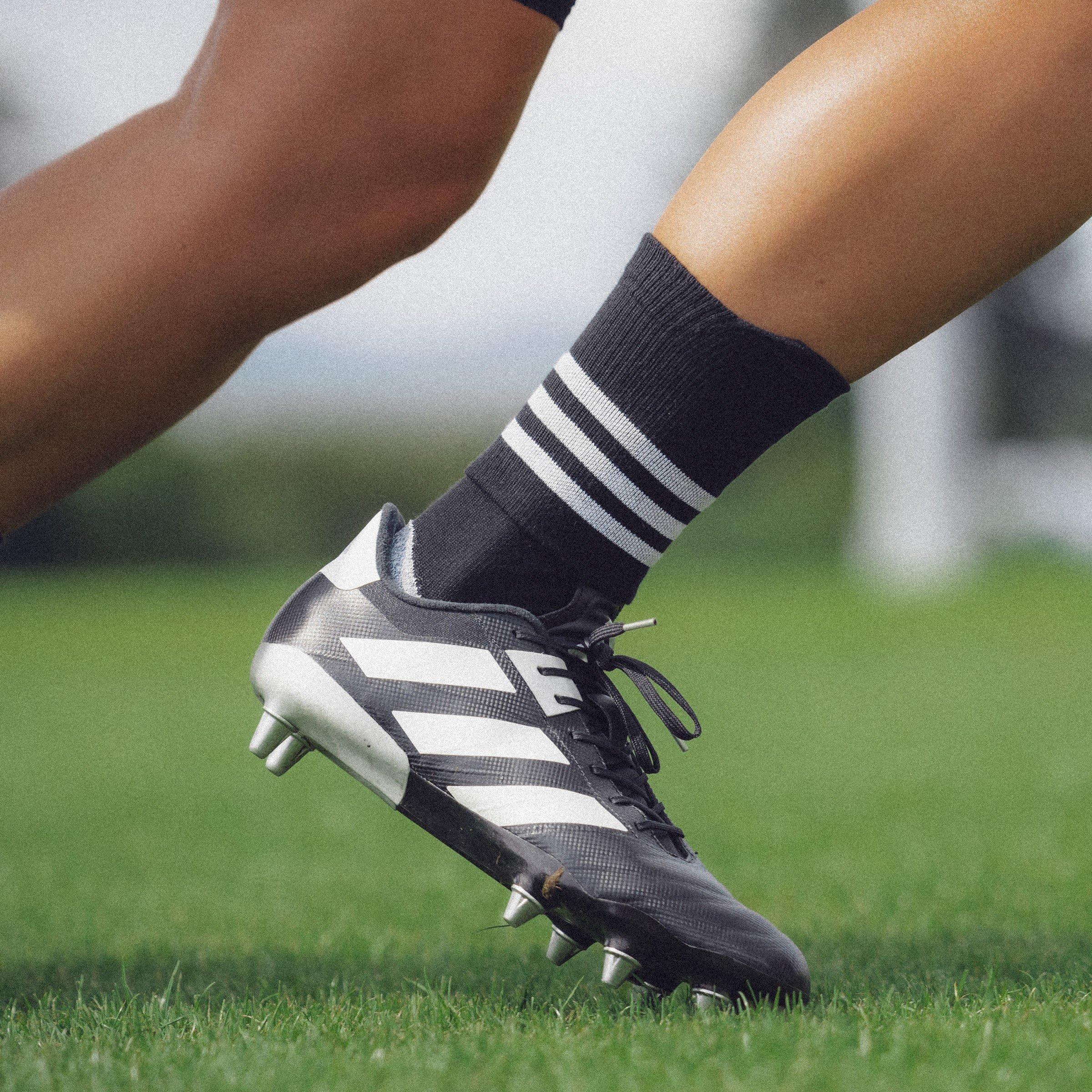 Preto Essencial/Zero - adidas - Kakari Rs (Sg) Rugby Boots Unisex Kids - 11