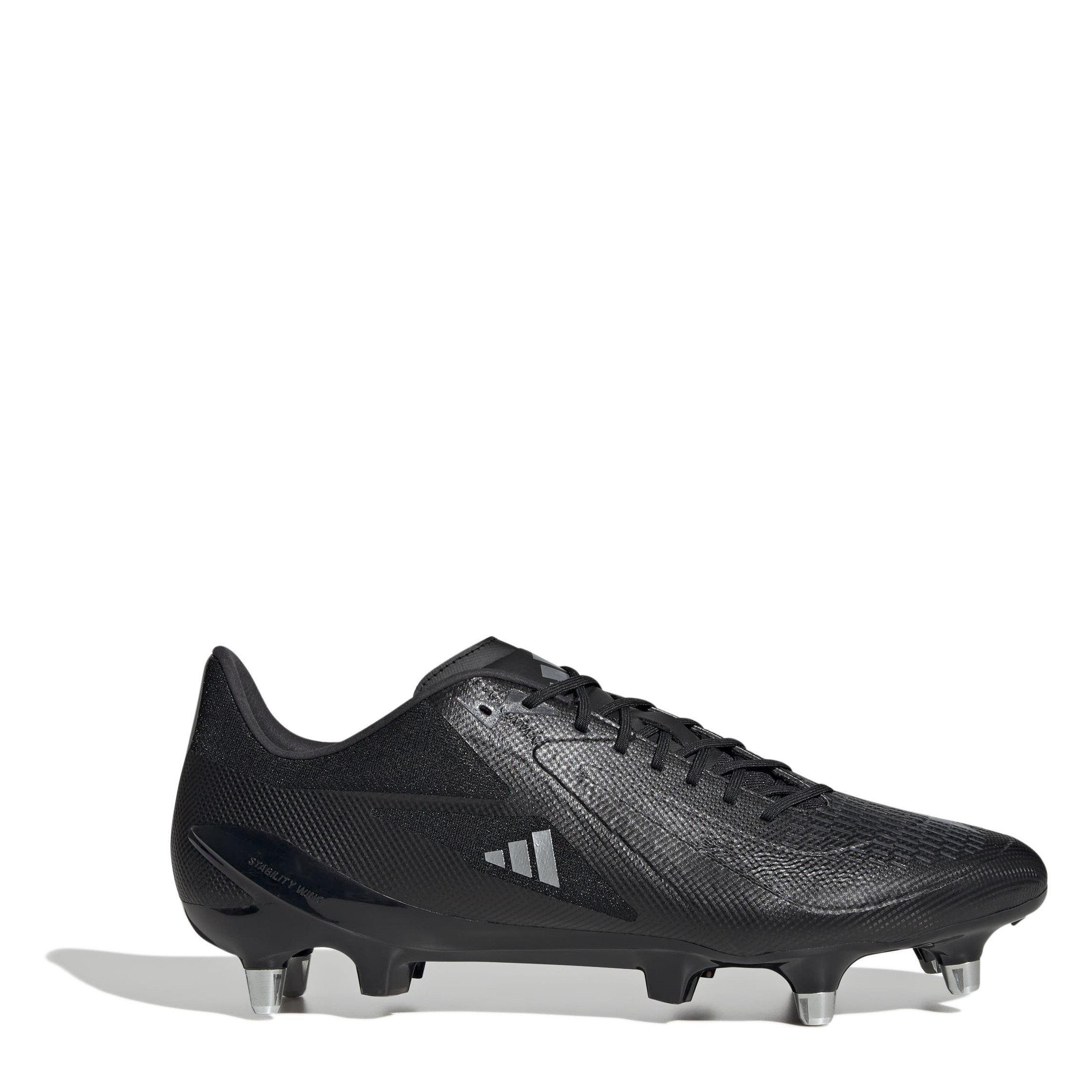 Core Black/Zero - adidas - Unisex Kids' Adizero Ultimate Soft Ground Rugby Boots - 1