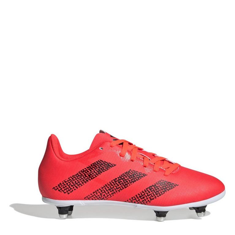 Rouge/Noir/Blanc - adidas - Rugby Junior Soft Ground Medicom Boots - 1