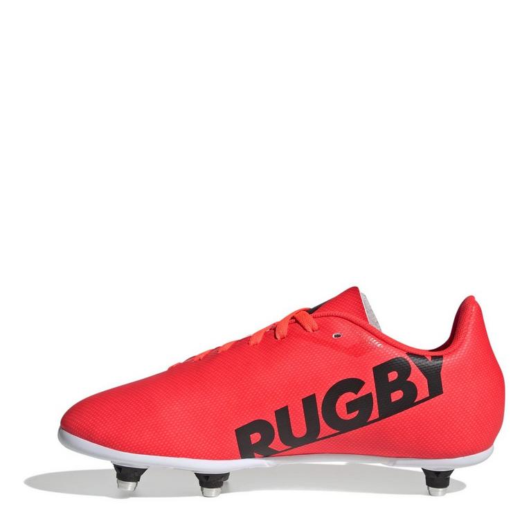 Rouge/Noir/Blanc - adidas - Rugby Junior Soft Ground Medicom Boots - 2