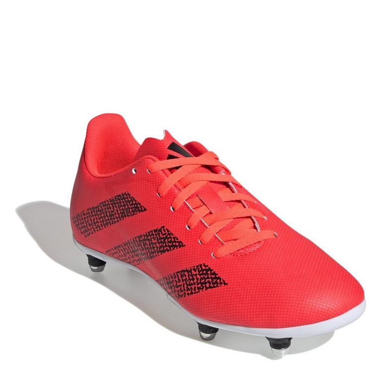 Rouge/Noir/Blanc - adidas - Rugby Junior Soft Ground Medicom Boots - 3