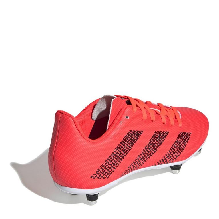 Rouge/Noir/Blanc - adidas - Rugby Junior Soft Ground Medicom Boots - 4