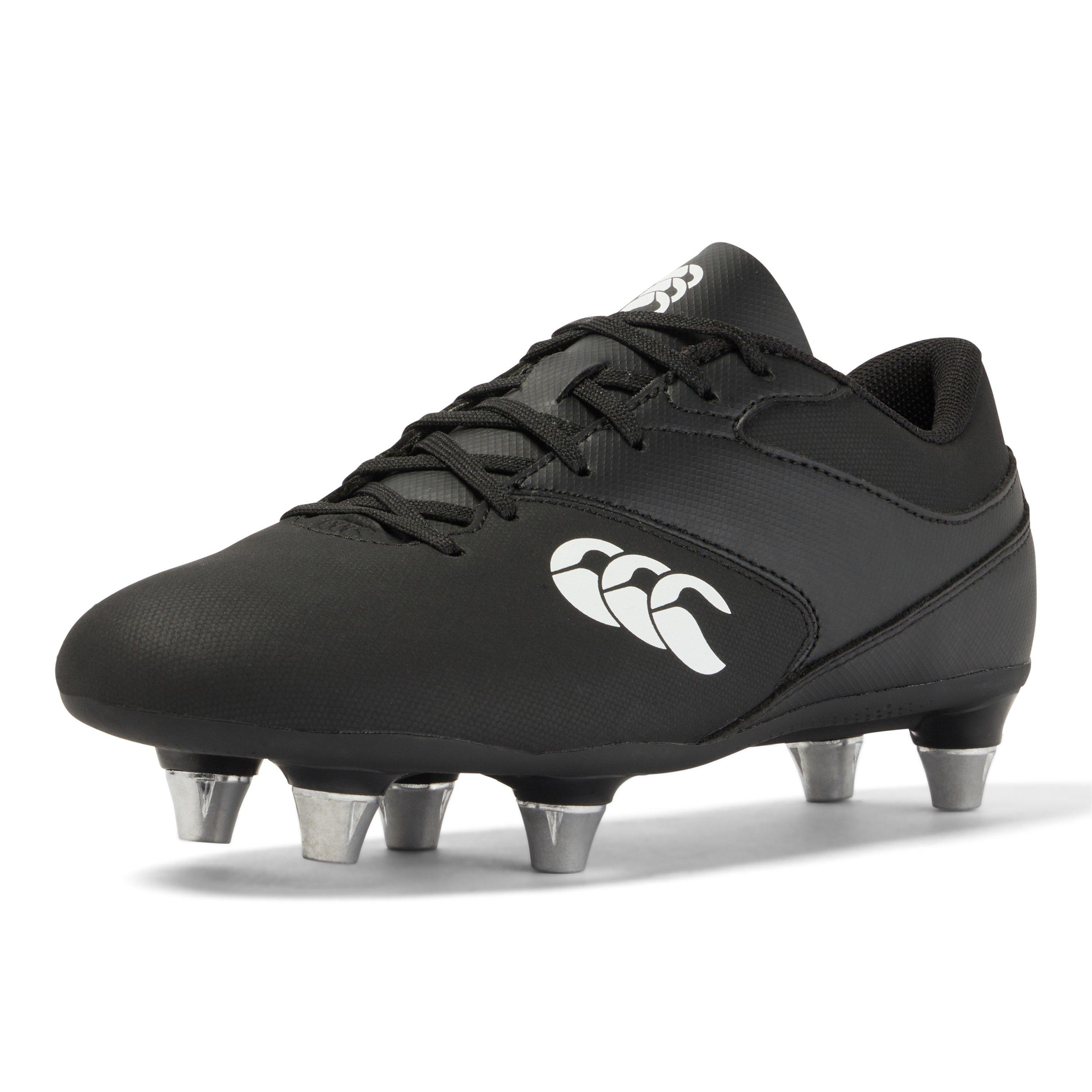 Black/White - Canterbury - Phoenix Raze Junior Soft Ground Rugby Boots - 4
