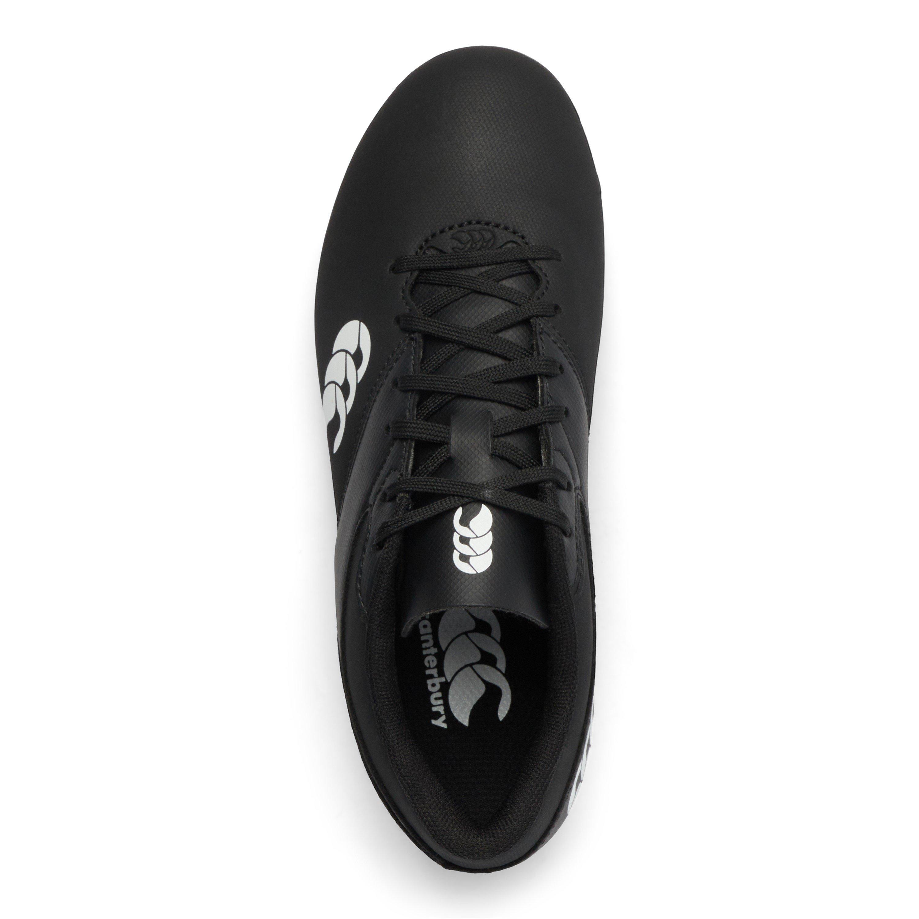 Black/White - Canterbury - Phoenix Raze Junior Soft Ground Rugby Boots - 5