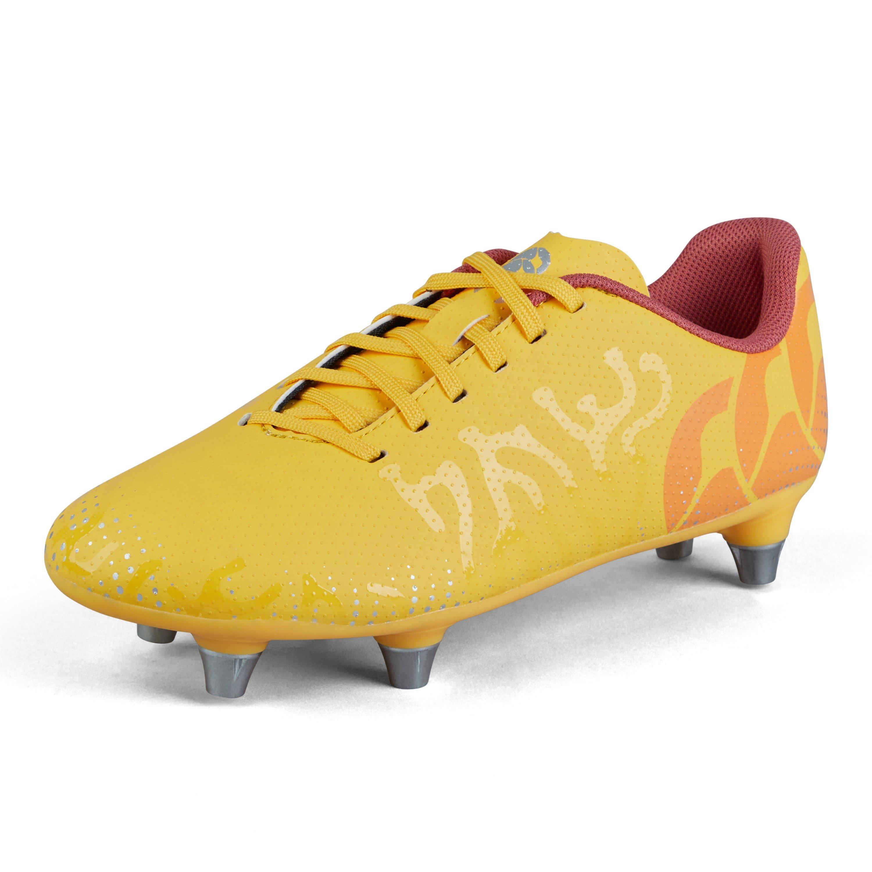 Ylw/Ornge/Red - Canterbury - Speed Team Junior Soft Ground Rugby Boots - 1