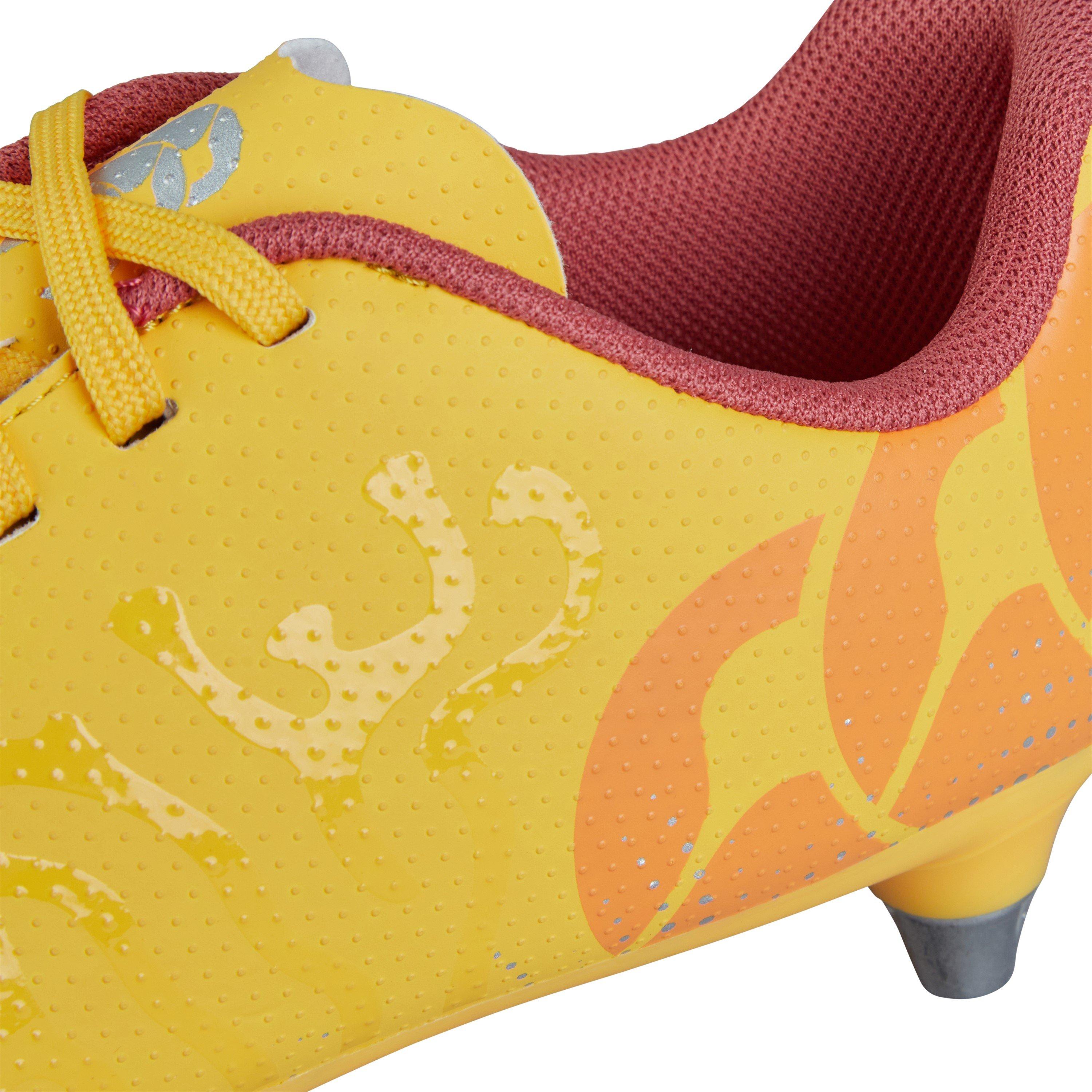 Ylw/Ornge/Red - Canterbury - Speed Team Junior Soft Ground Rugby Boots - 9