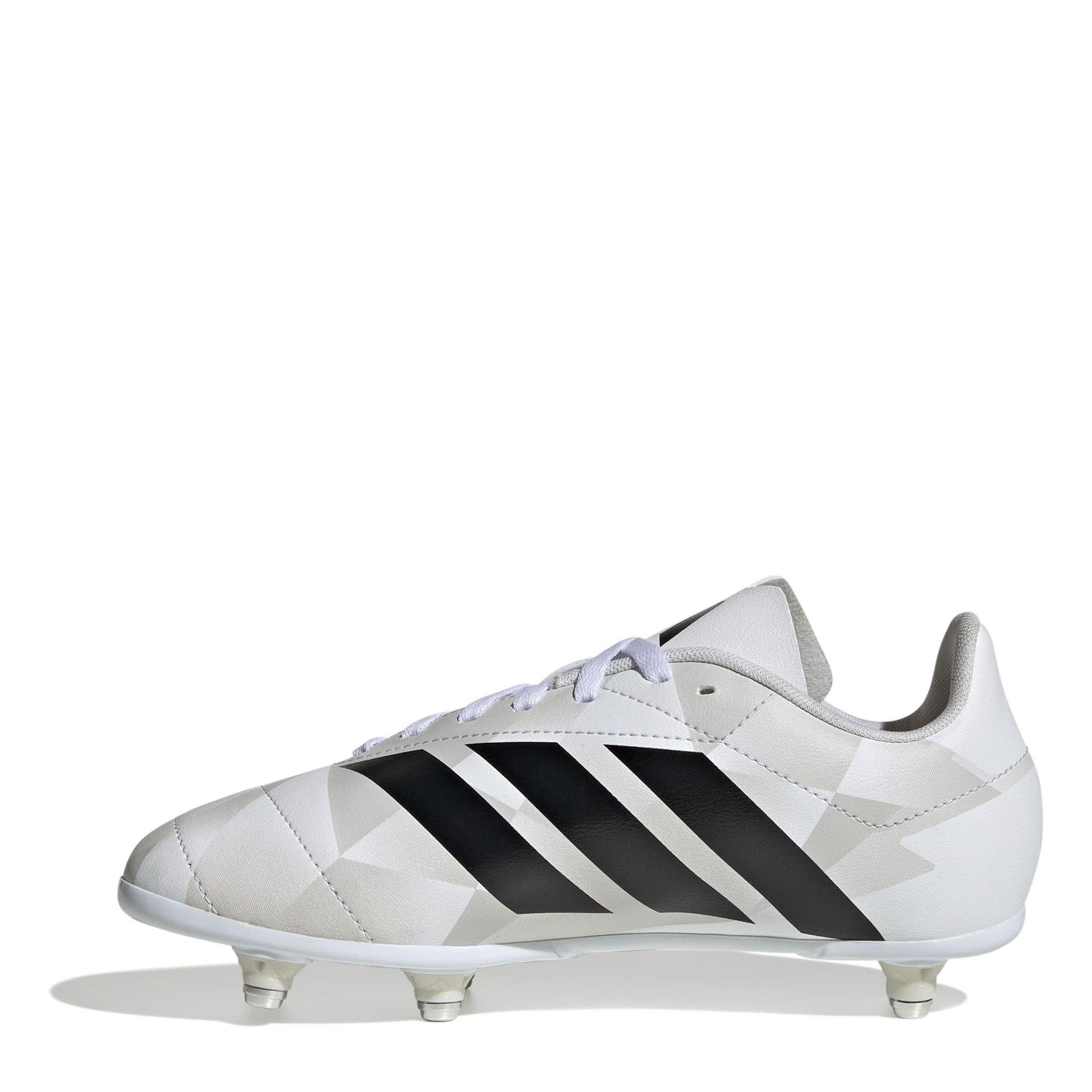 White/Black - adidas - Junior Soft Ground Rugby Boots - 2