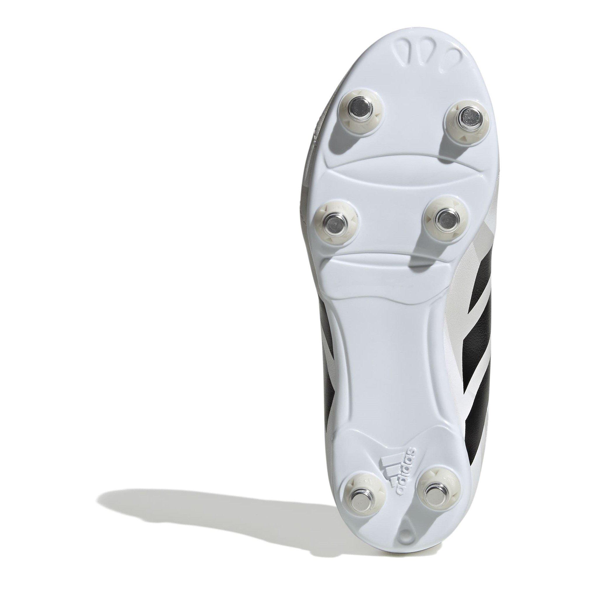 White/Black - adidas - Junior Soft Ground Rugby Boots - 6