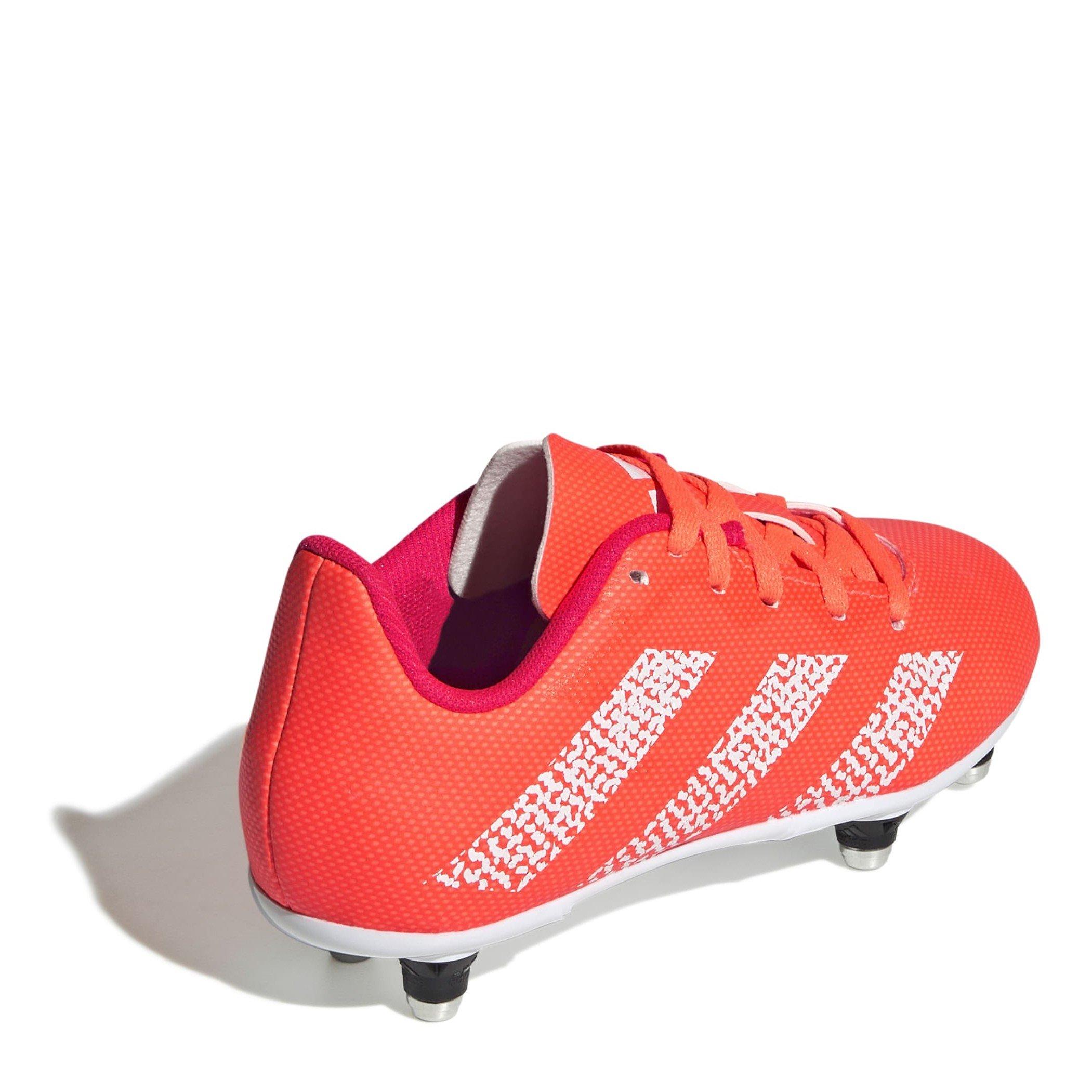 Orange/Fwt - adidas - Junior Soft Ground Rugby Boots - 4