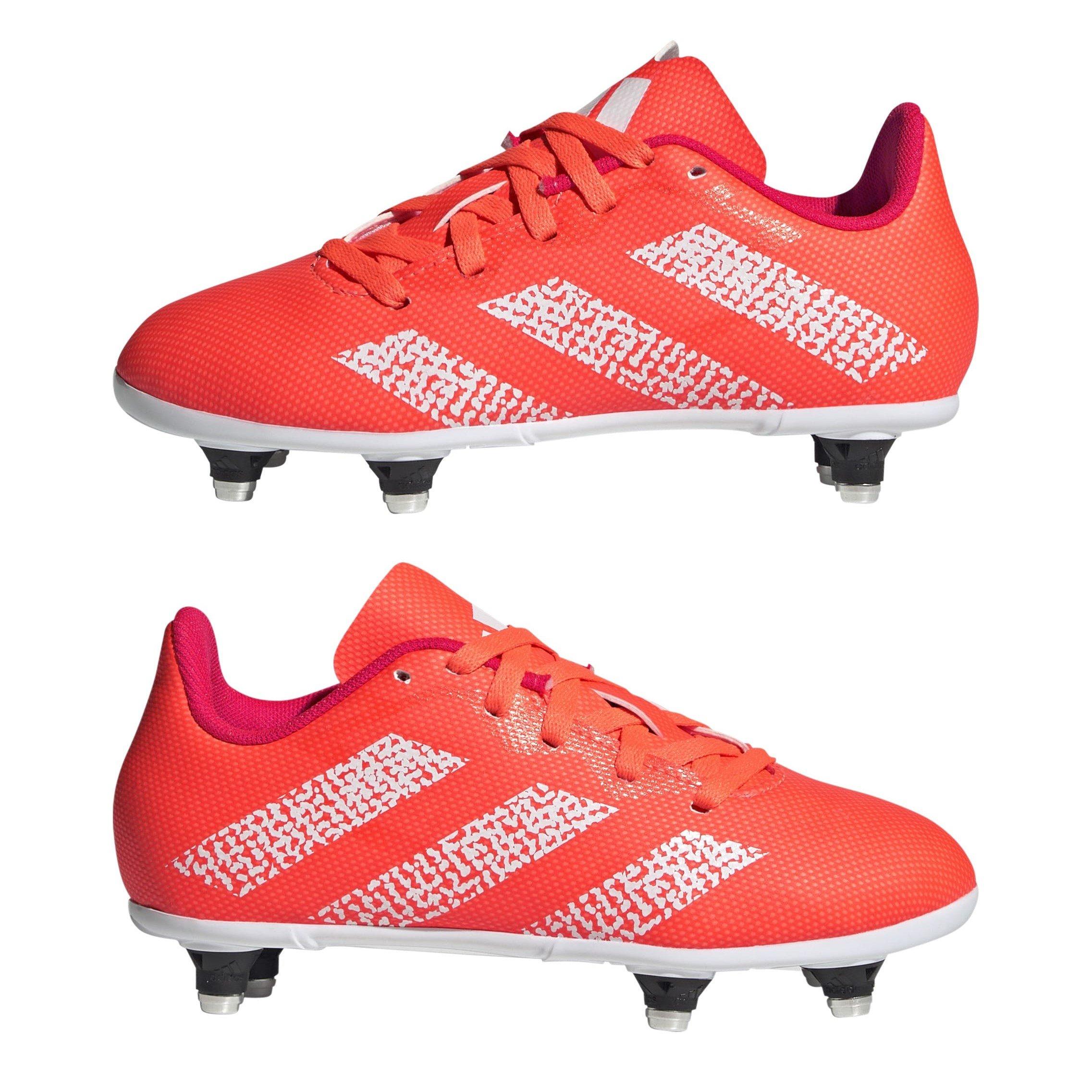 Orange/Fwt - adidas - Junior Soft Ground Rugby Boots - 9