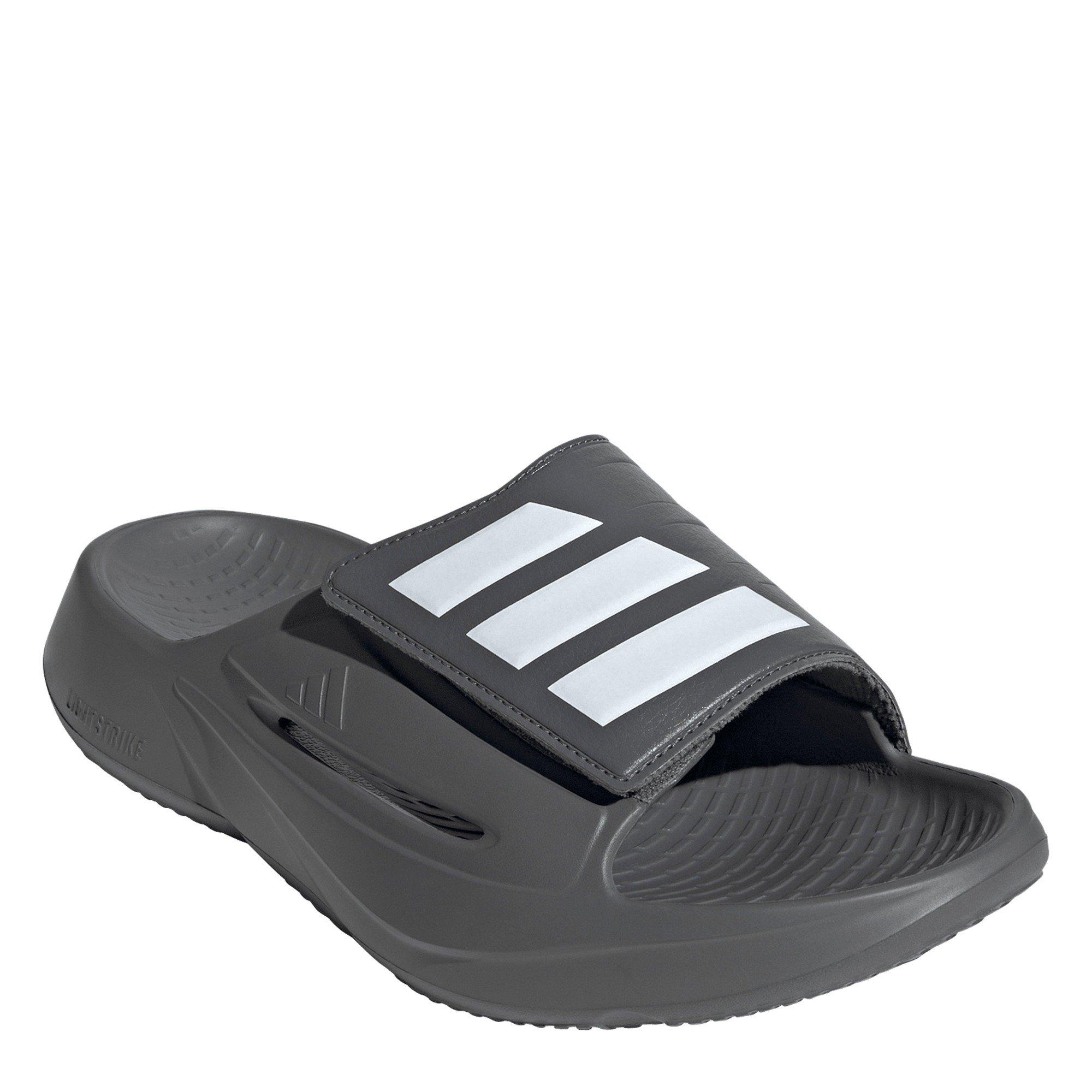 Grey/White/Grey - adidas - Men's Slippers - 3