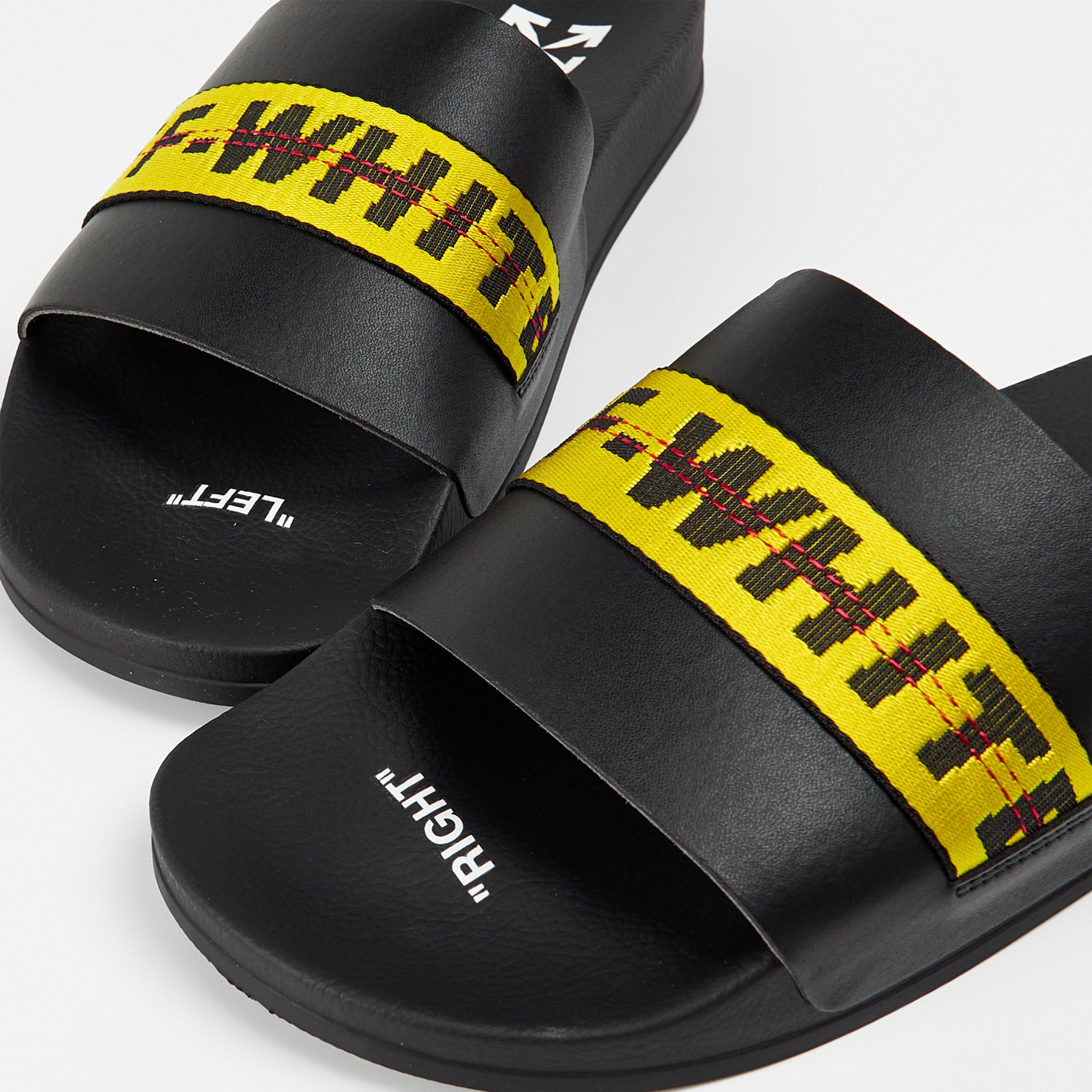 Black - Off White - Men's Pool Shoes - 3