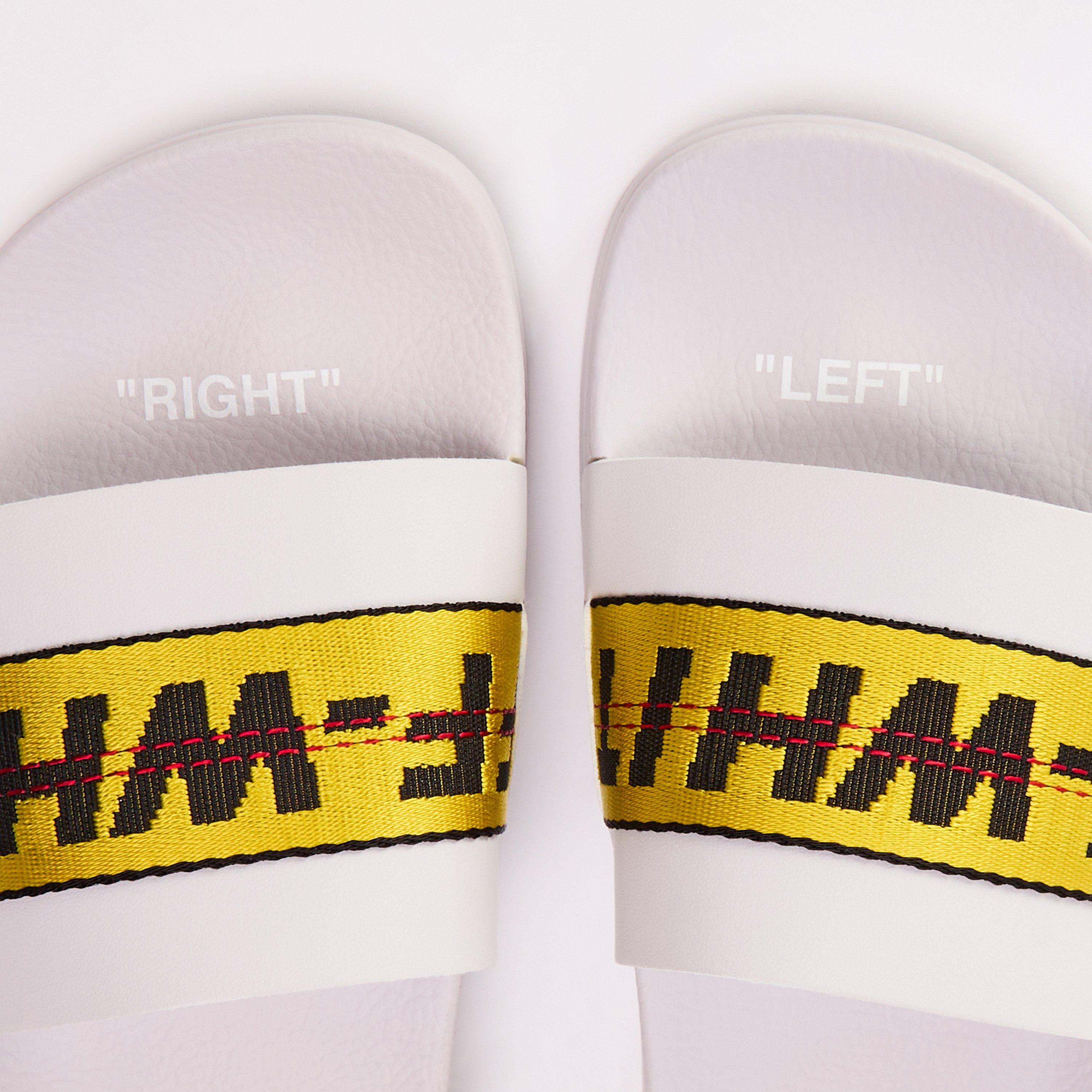 Grey/Yellow - Off White - Men's Pool Shoes - 3