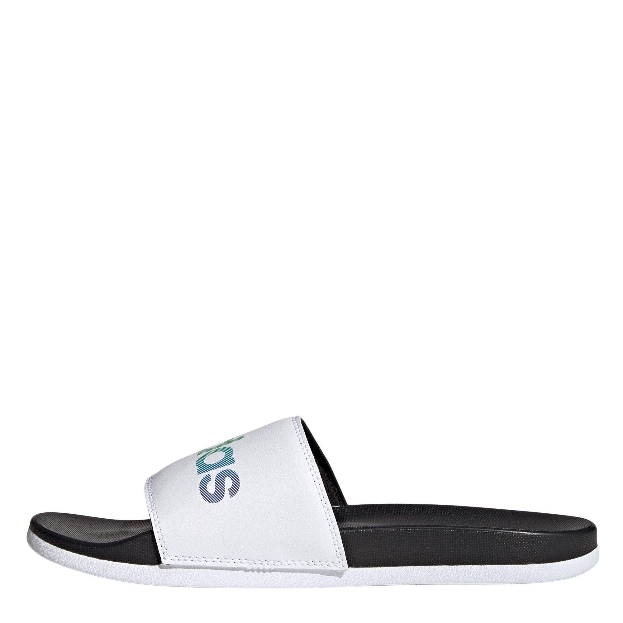 Noir/Blanc - adidas - Adilette Comfort Sliders Unisex Adults - 2