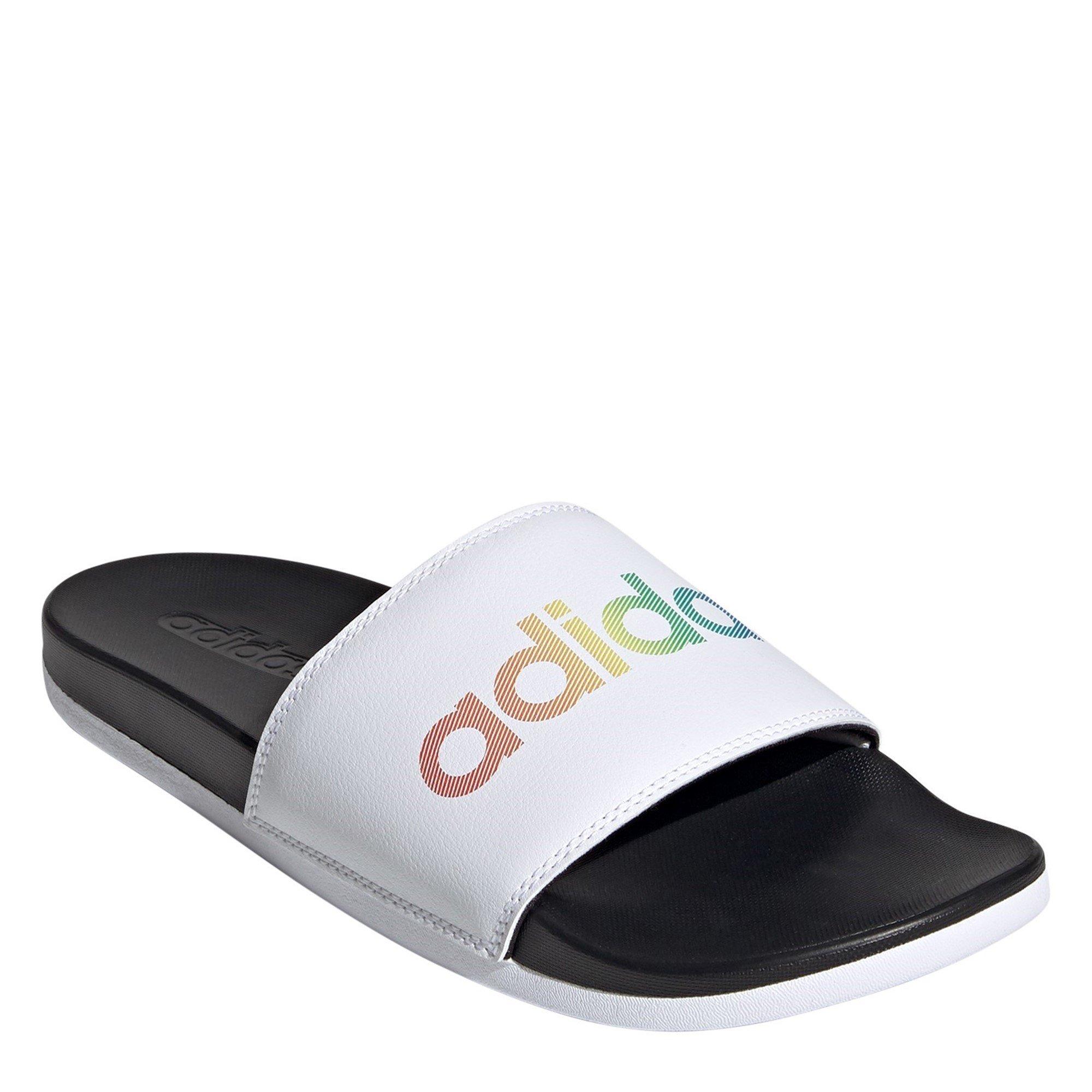 Noir/Blanc - adidas - Adilette Comfort Sliders Unisex Adults - 3