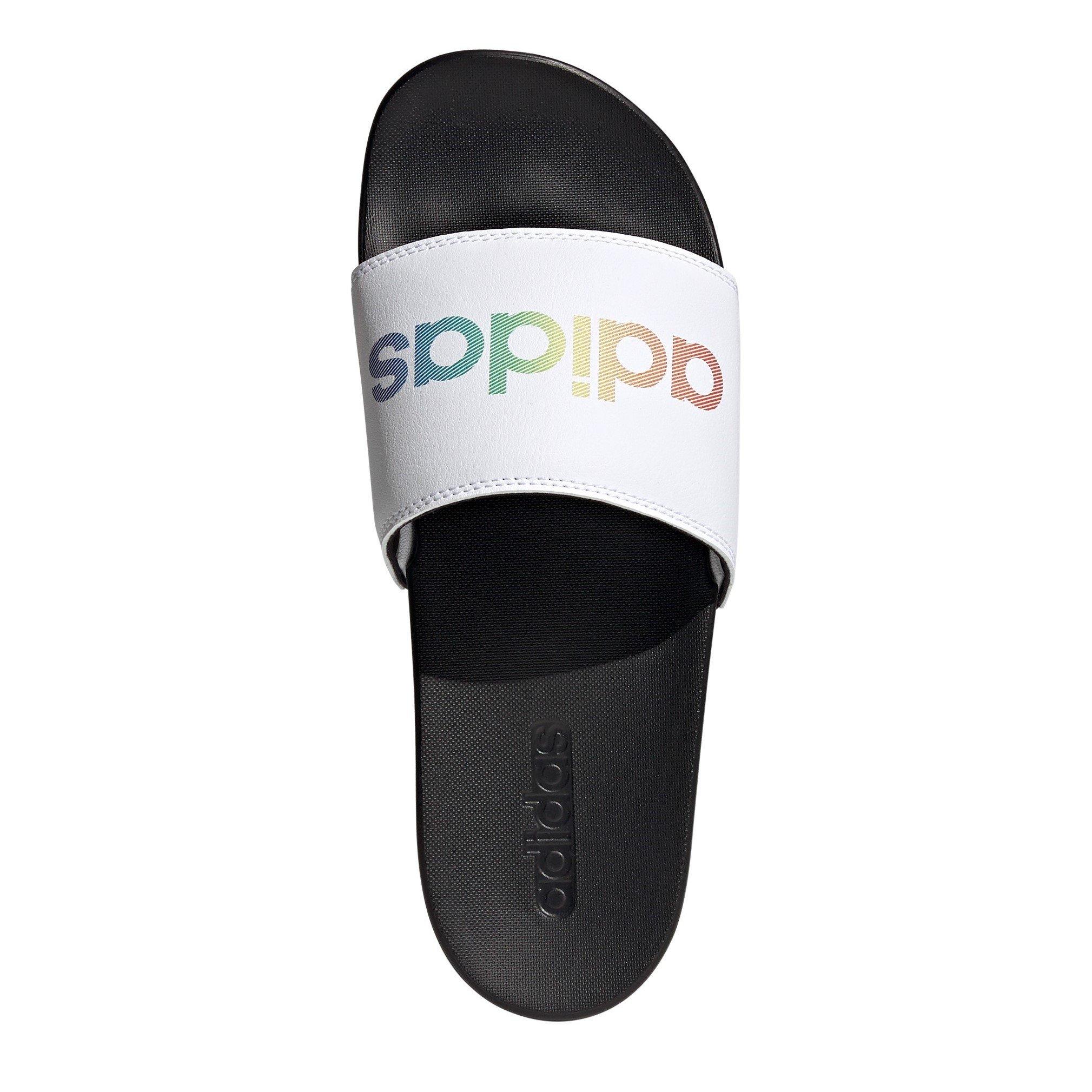 Noir/Blanc - adidas - Adilette Comfort Sliders Unisex Adults - 5