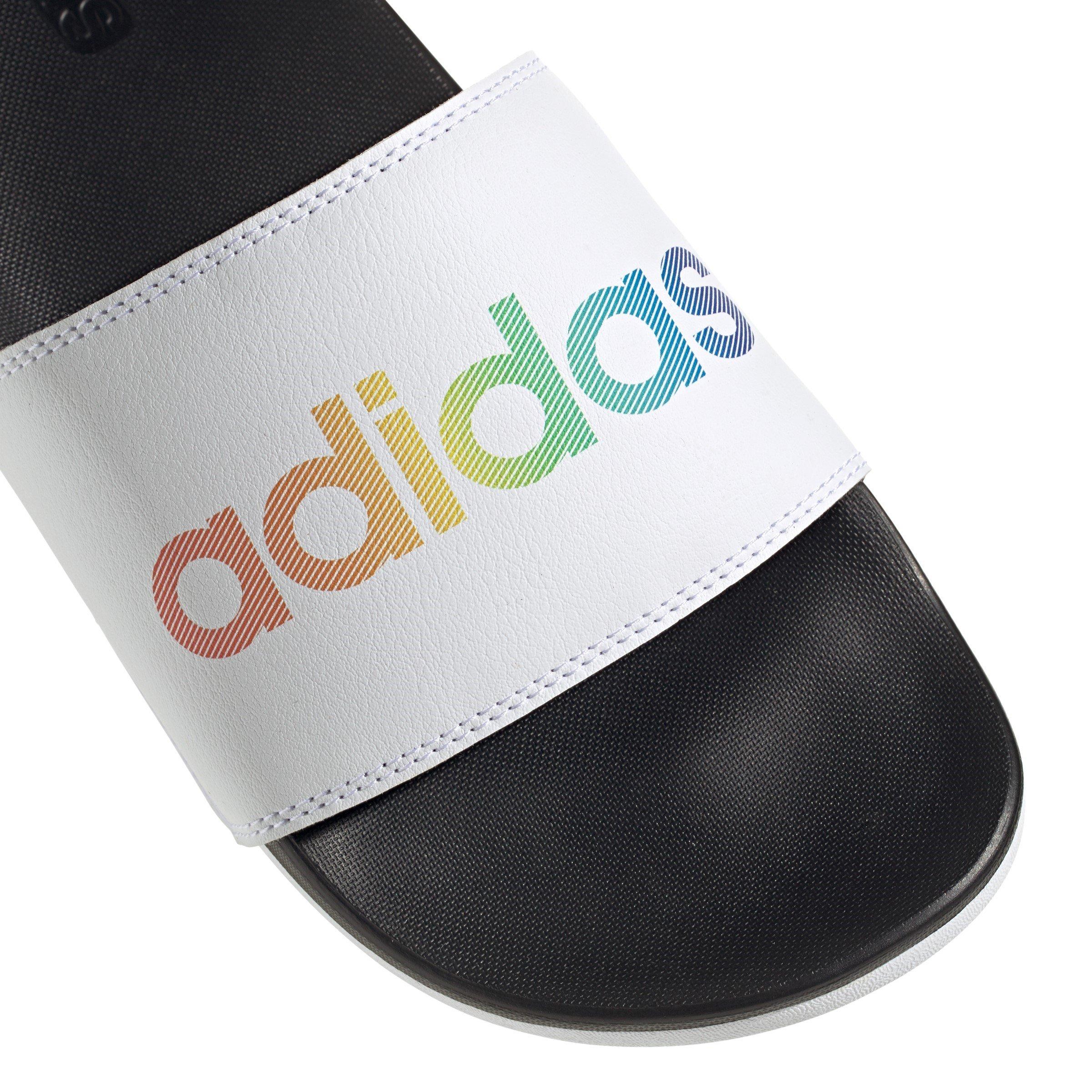 Noir/Blanc - adidas - Adilette Comfort Sliders Unisex Adults - 7