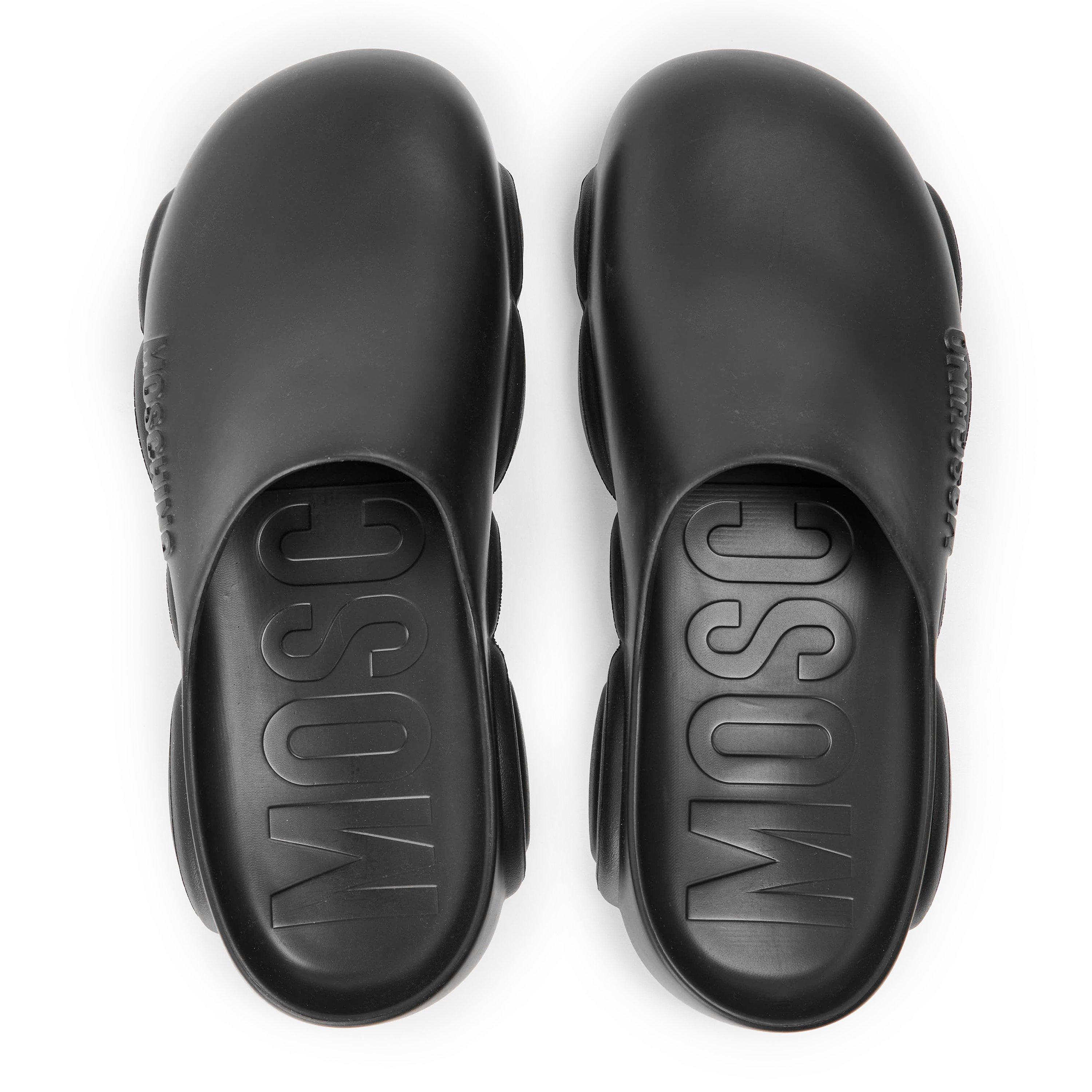 Black - Moschino - Moschino Ruber Slide Sn99 - 4