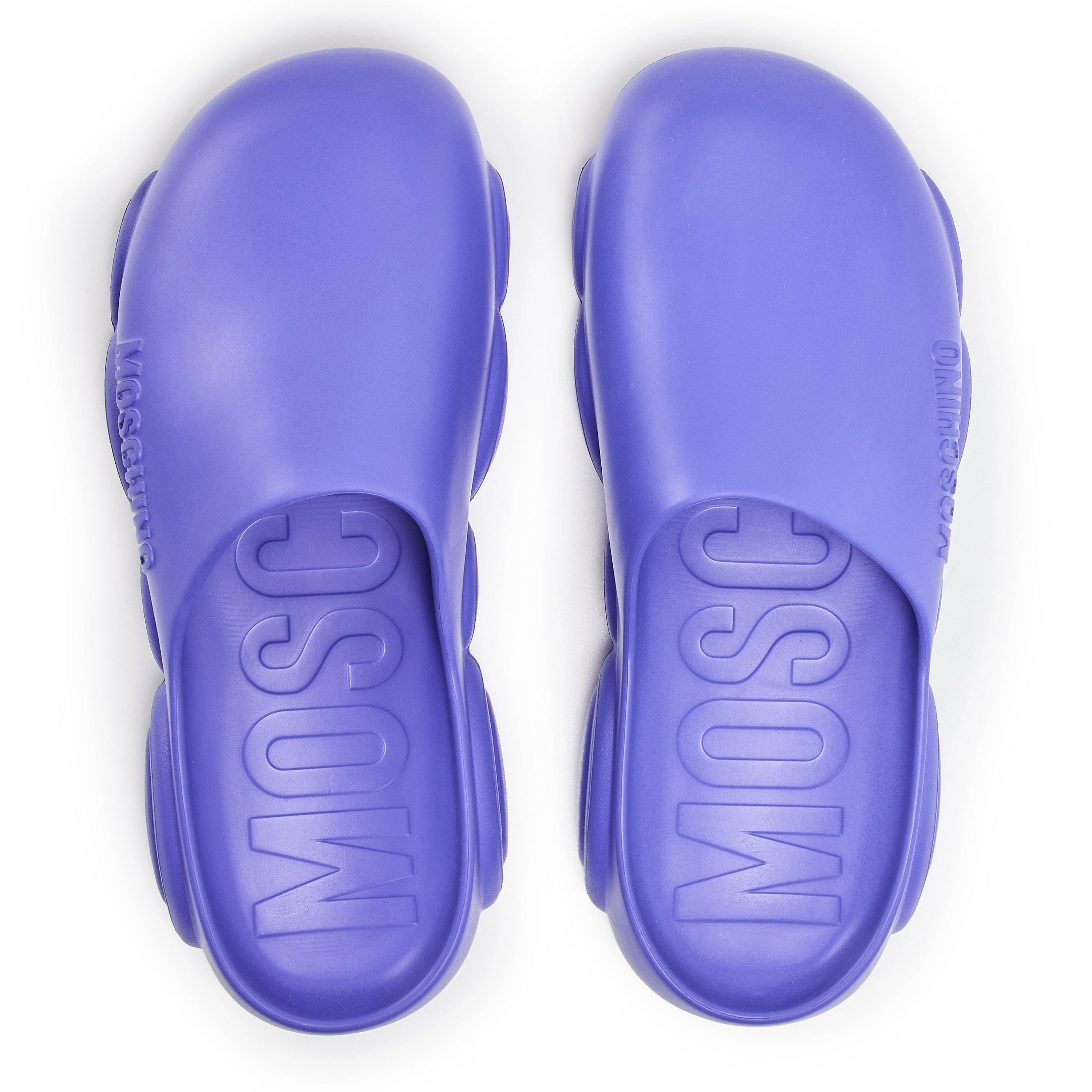 Purple - Moschino - Men's Slider Slippers - 4