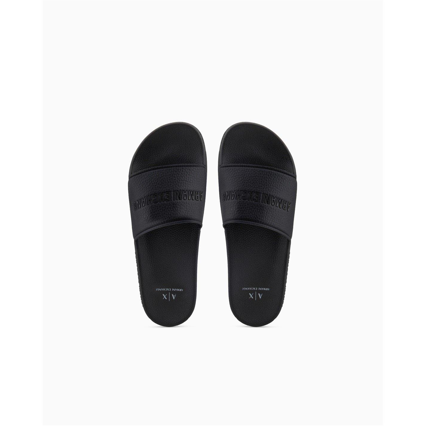 Black - Armani Exchange - Men's Pool Sliders - 1