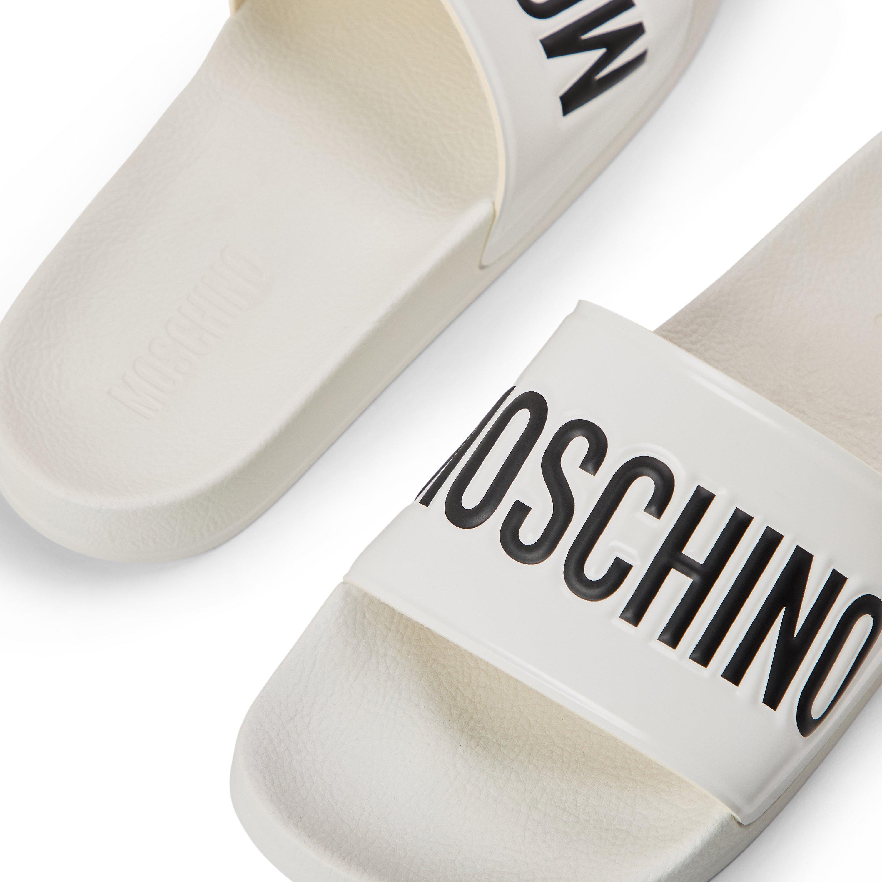 White - Moschino - Men's Slider Slippers - 3