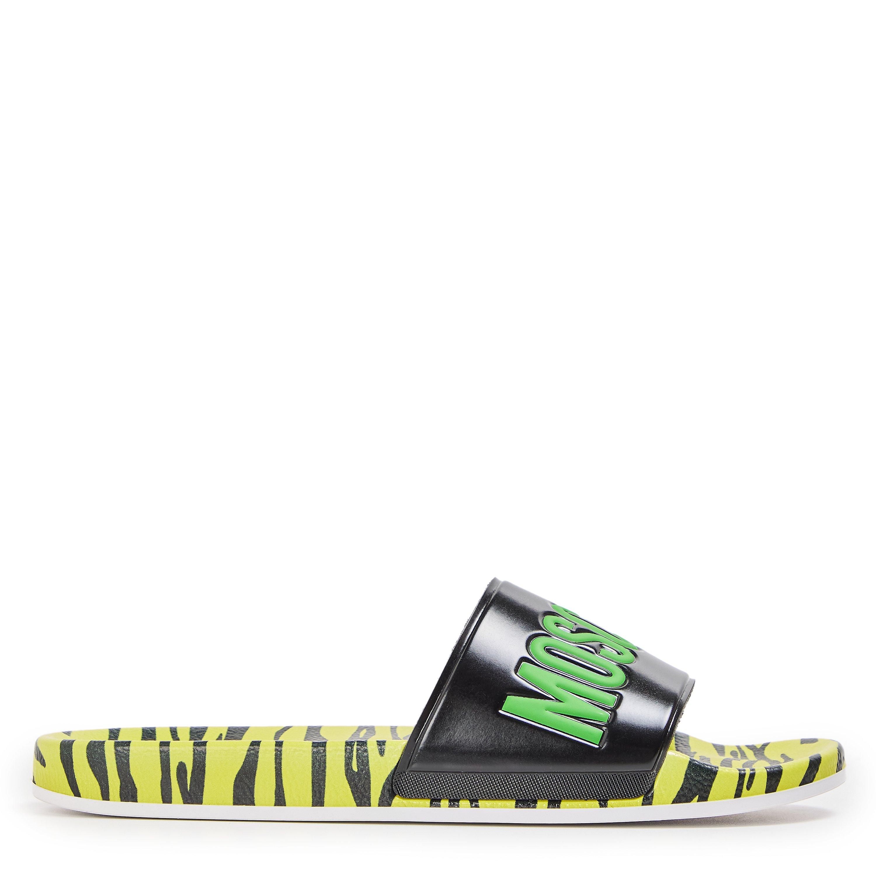 Moschino Men's Slider Slippers - Black - Size 8 (42)