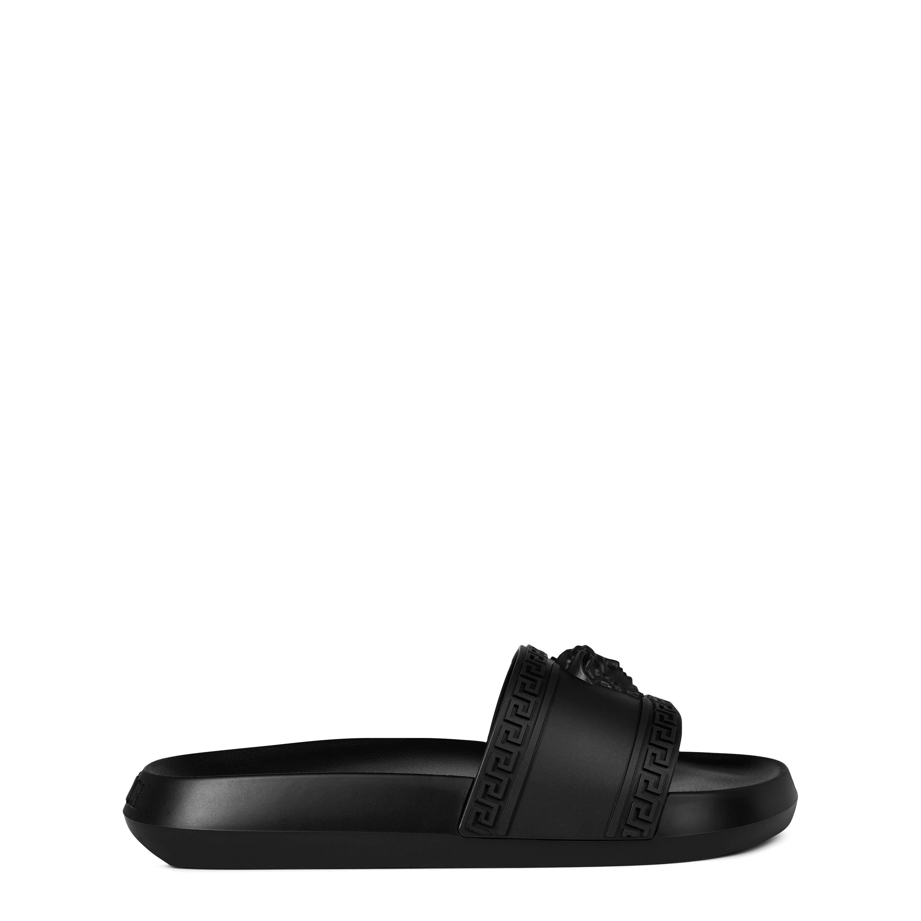Black - Versace - Men's Palazzo Slider Slippers - 1