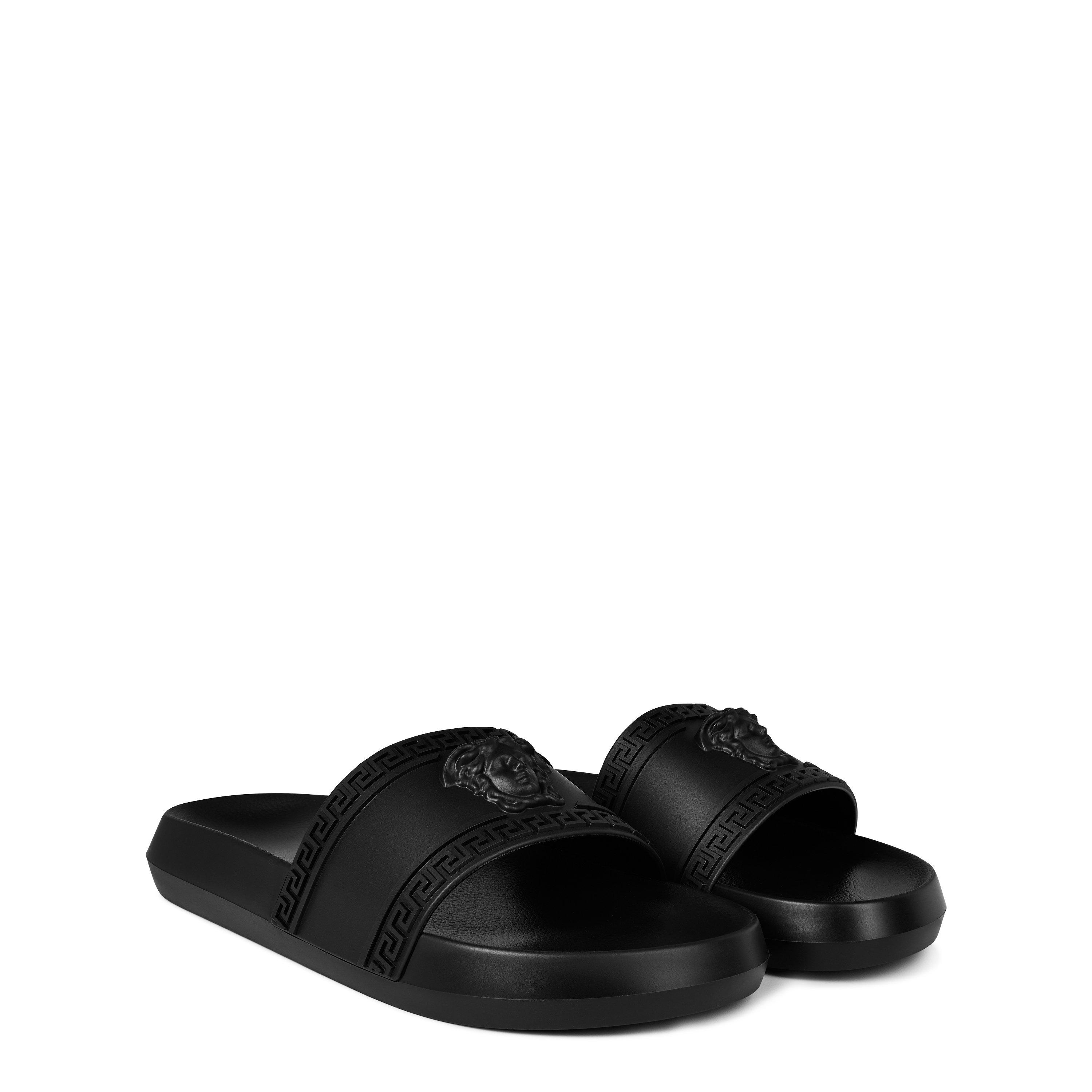 Black - Versace - Men's Palazzo Slider Slippers - 3