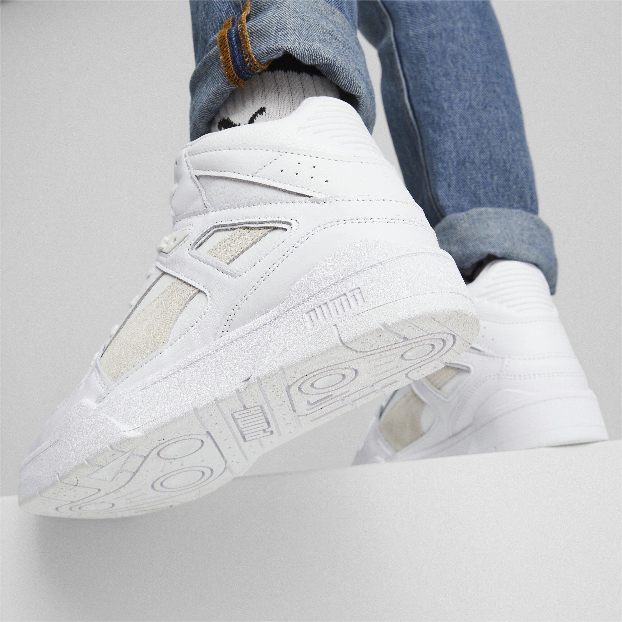 White - Puma - Unisex Adults Slipstream Leather High-Top Trainers - 7