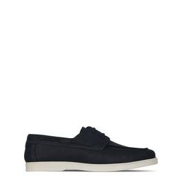 Fabric Leather Lace Boat Shoes Mens