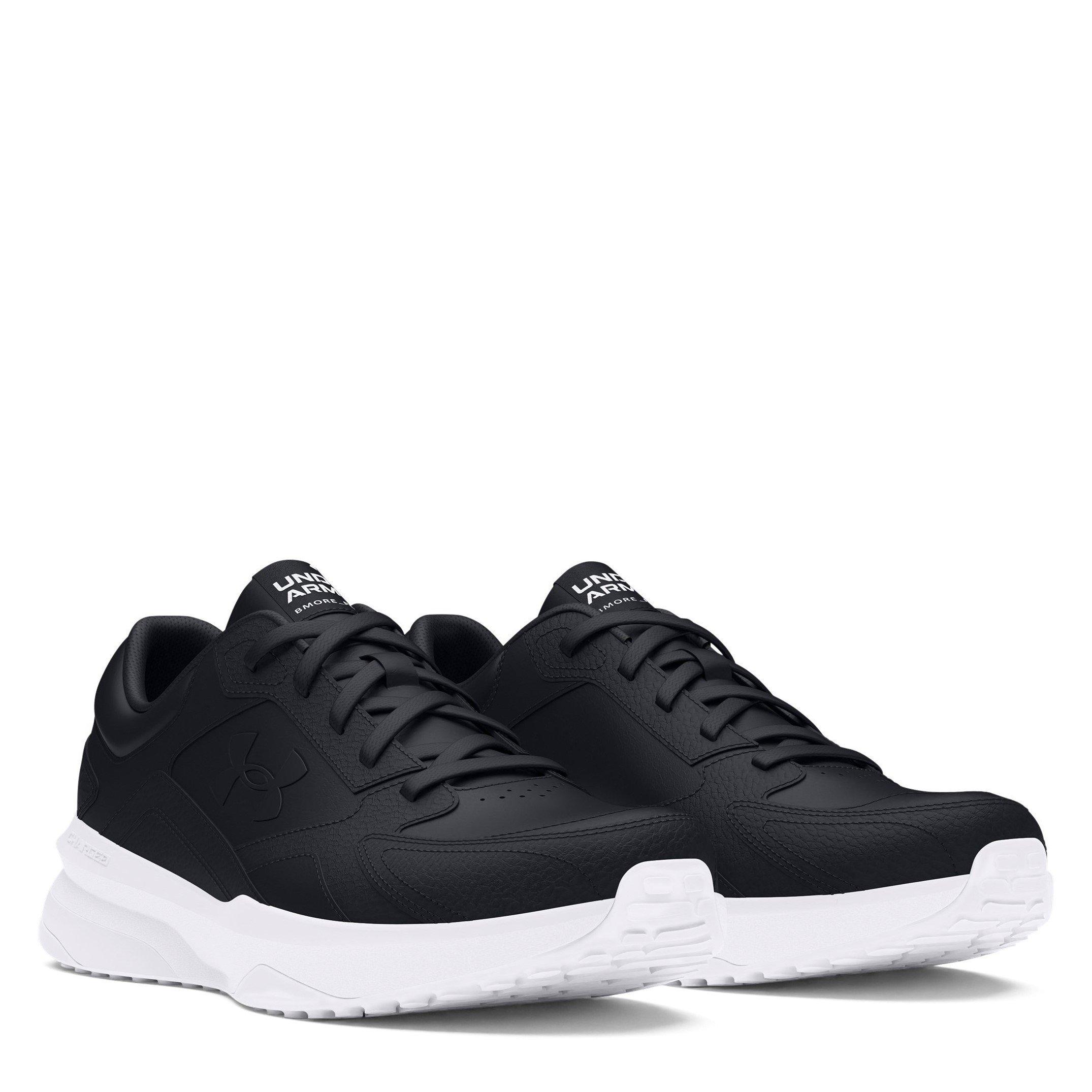 Schwarz/Weiß - Under Armour - Edge Leather Low-Top Trainers - 5