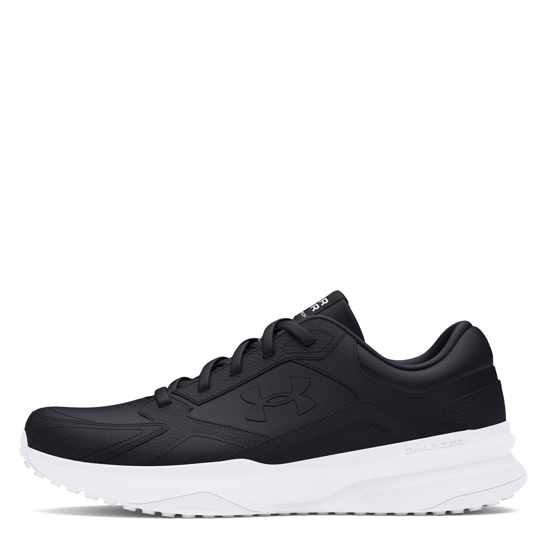 Schwarz/Weiß - Under Armour - Men's Edge Leather Low-Top Trainers - 6