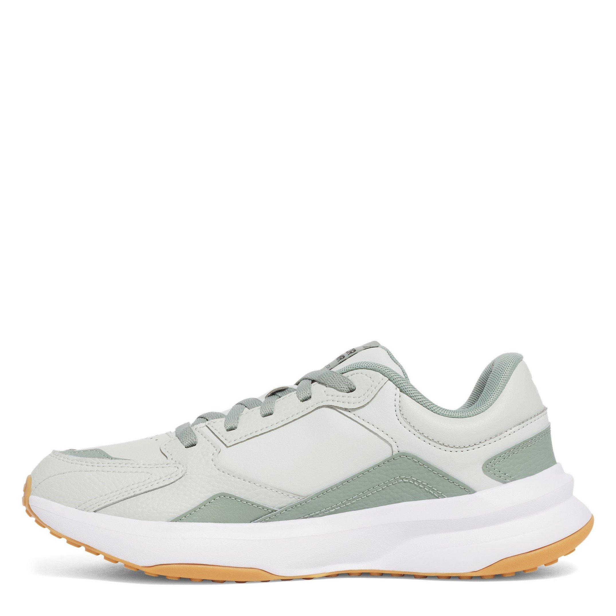 Grn/Wht/Blk - Under Armour - Men's Edge Leather Low-Top Trainers - 2