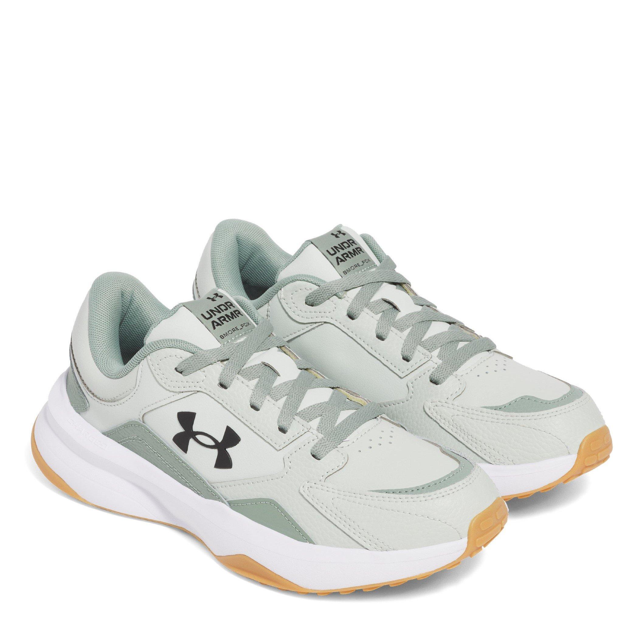 Grn/Wht/Blk - Under Armour - Men's Edge Leather Low-Top Trainers - 5