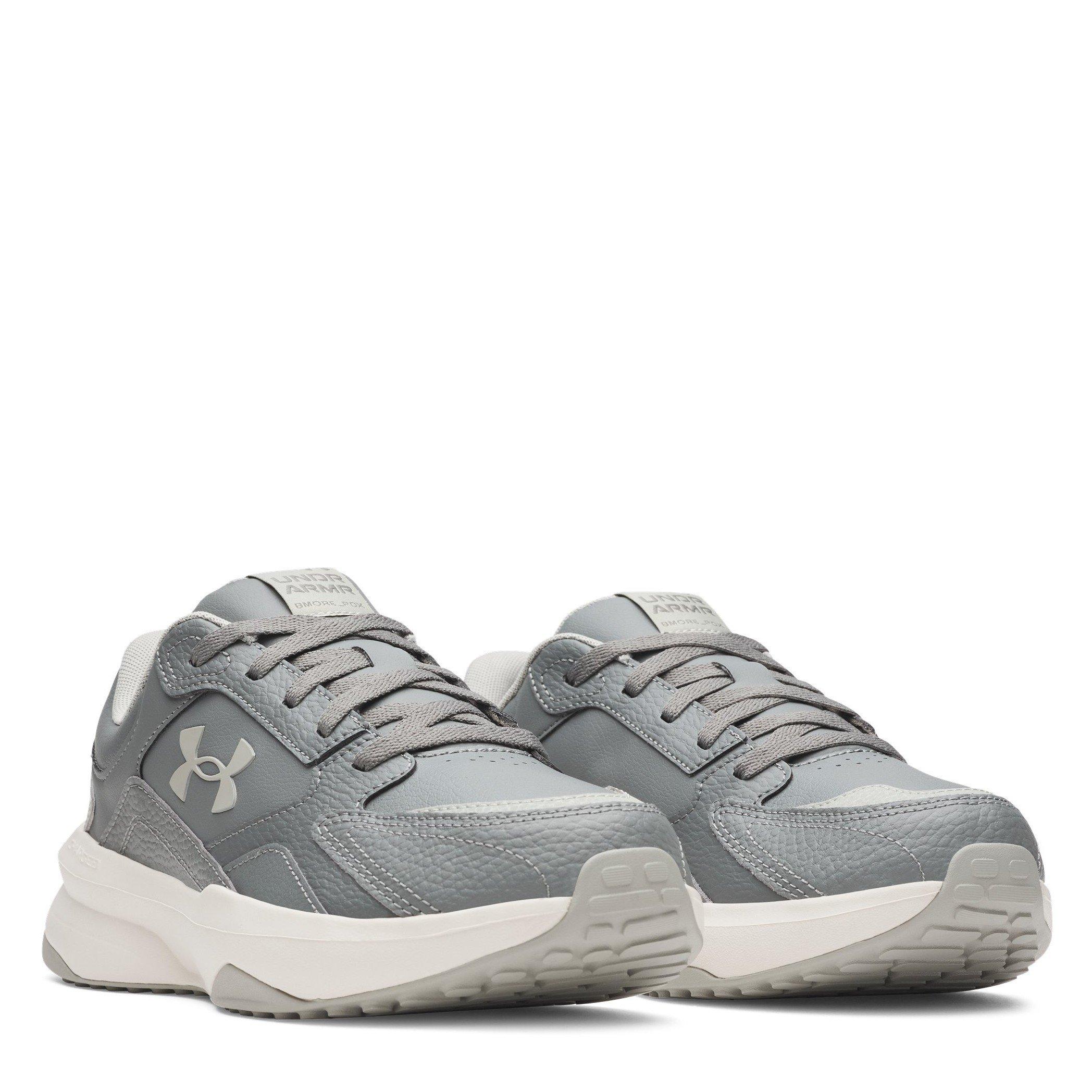 Grn/Wht/Tita - Under Armour - Men's Edge Leather Low-Top Trainers - 5